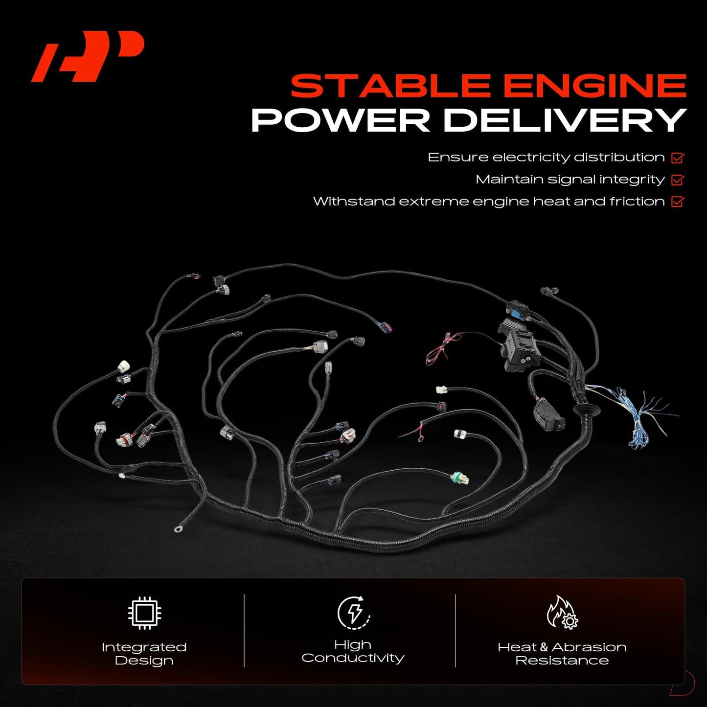 A-Premium Engine Wiring Harness Compatible with 2006-2015 LS3 LS2 6.2L, Standalone Harness T56 58X TR6060