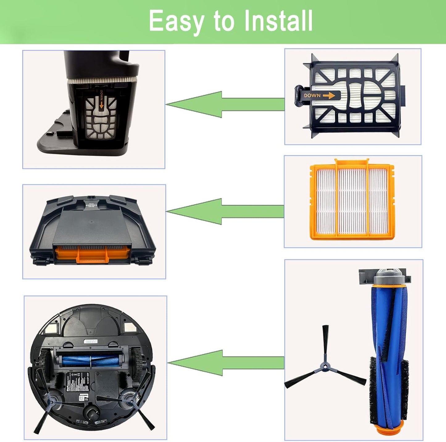 Shark AI Ultra 2-in-1 Robot Vacuum Replacement Parts - Main Brush, Filter & Accessories Set