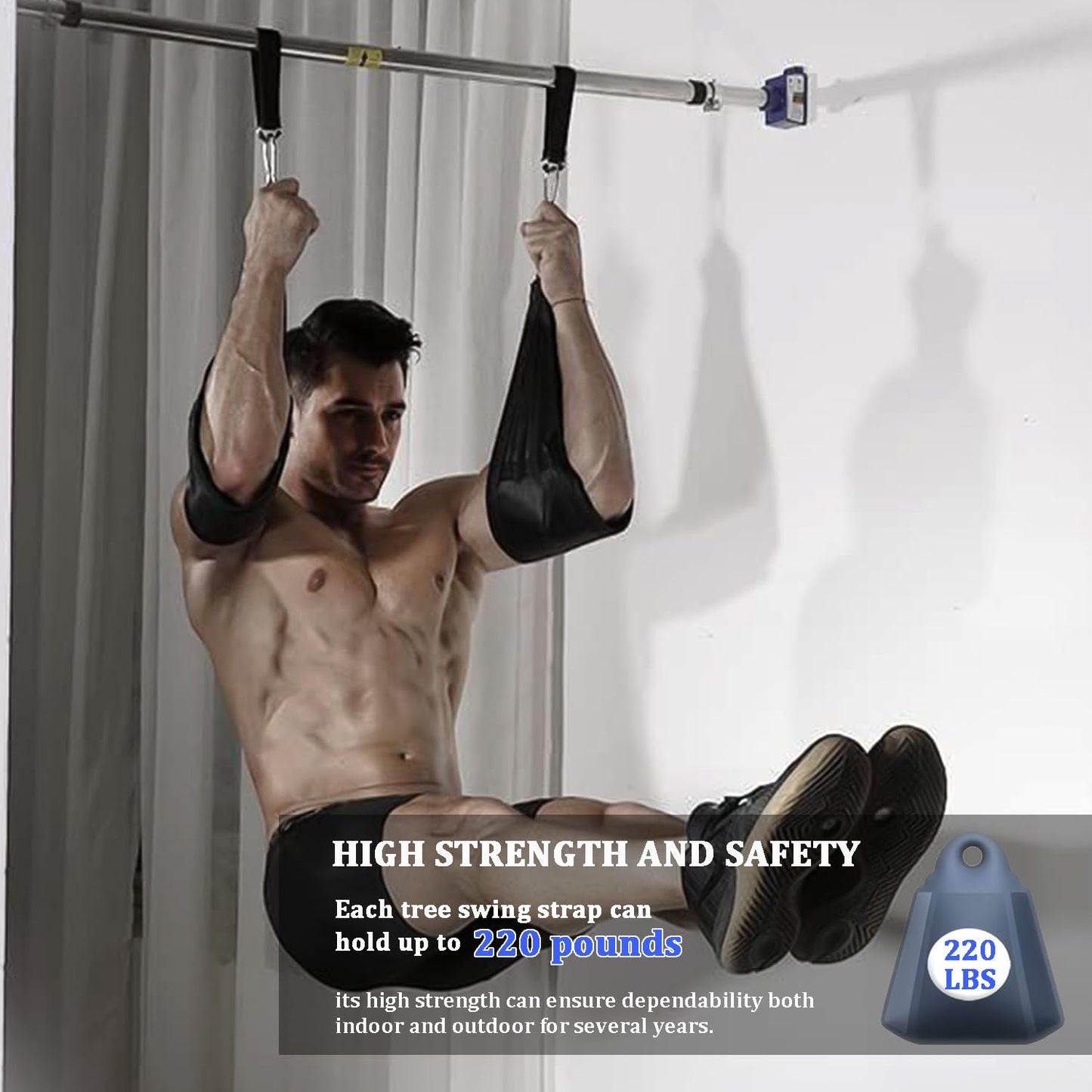 Favuit Fitness Pulley Cable Attachments, Tricep Extension Strap Cable Attachments Straps Cable Pulley System Accessories Home Gym Fitness Strap for Greater Range of Motion (Straps)