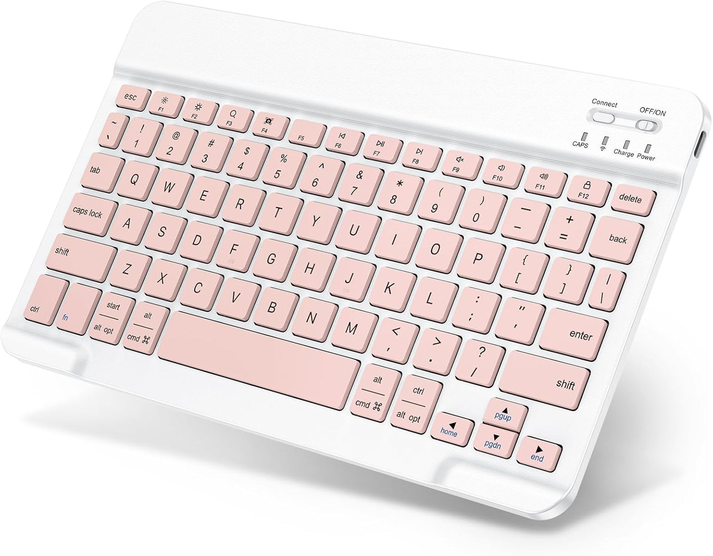 Emetok Wireless Keyboard for Tablet, iPad, iOS, Android, Windows, Rechargeable Mini Bluetooth Keyboard, Portable Size