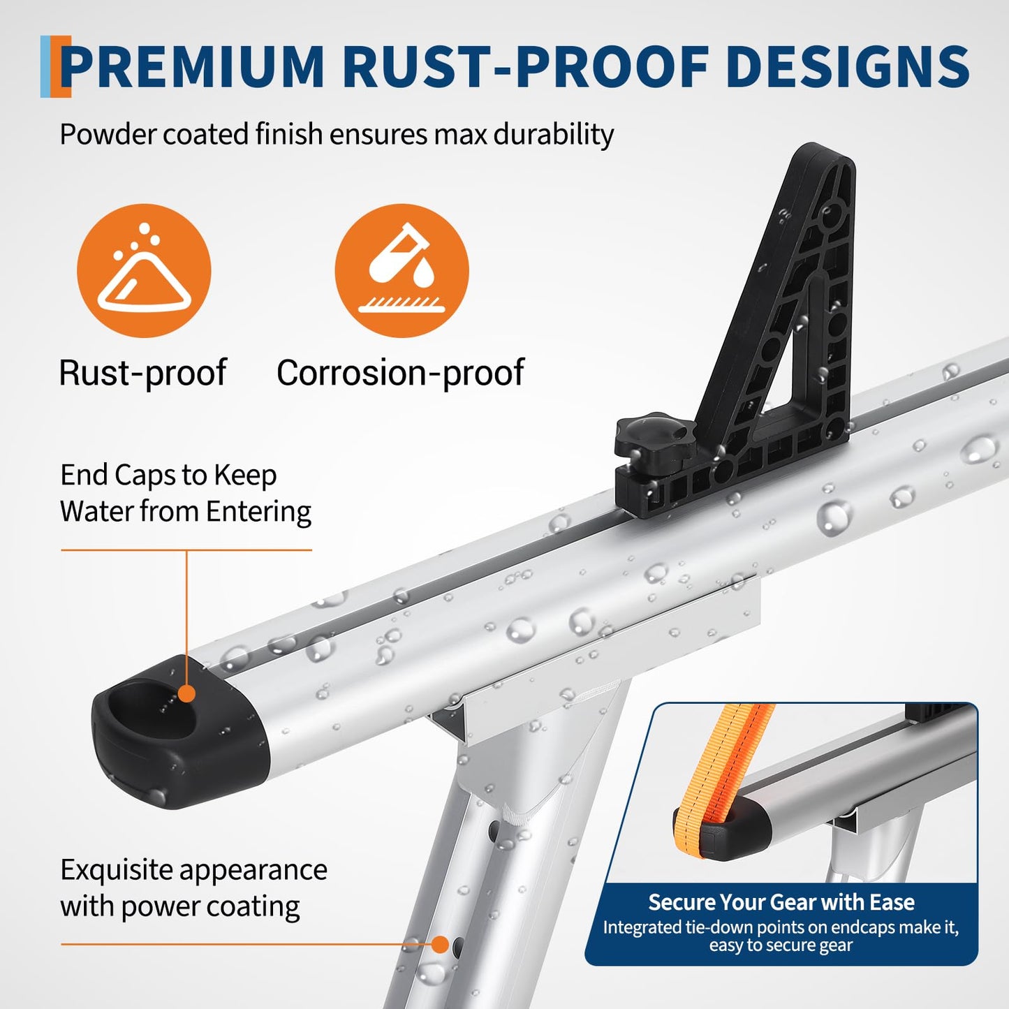 Truck Ladder Rack 35.4-71 Inch Adjustable Heavy Duty Pickup Bed Cargo System 800 LB Capacity Aluminum Kayak Lumber Work Equipment Carrier with Drilling Mount for Ford Chevy RAM
