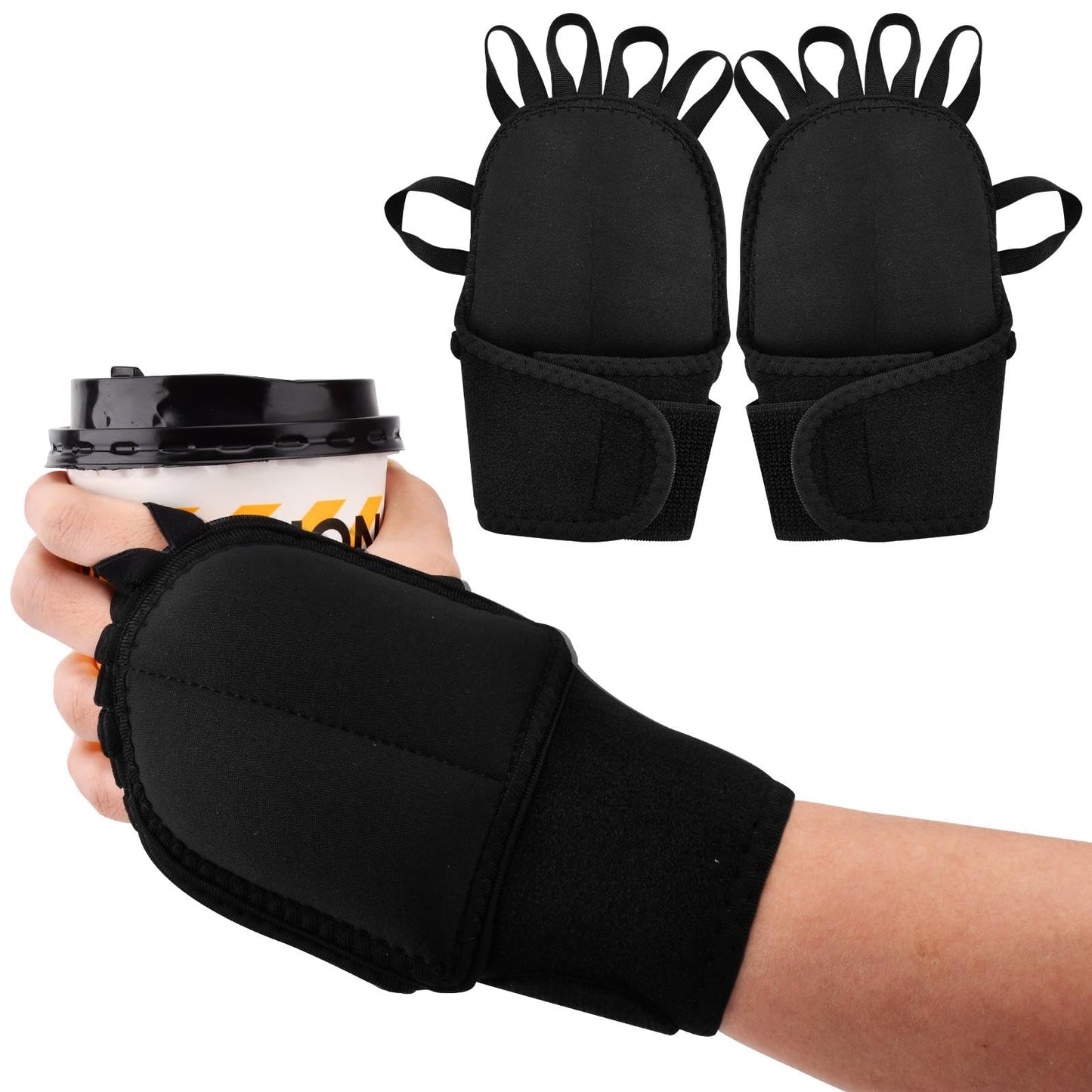 2 Pack Weighted Gloves for Tremors, Adjustable Hand Stability Aid for Parkinson's Patients, Writing Stability & Strengthening, Hand Grip Strength Trainer (Black)