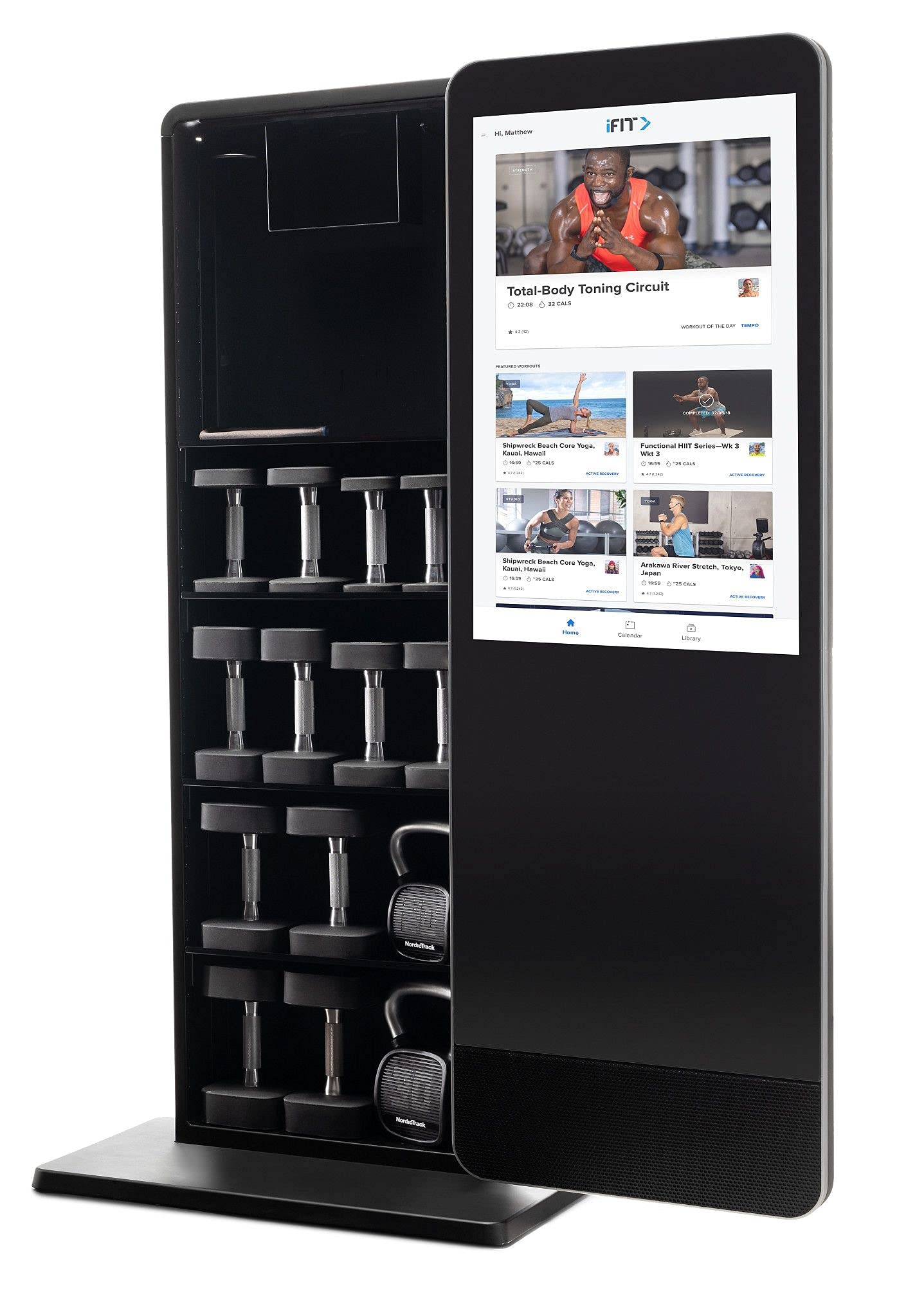 Nordictrack Vault Complete Reflective Trainer with Fitness Accessories, Pivoting Mirror and Touchscreen, and 30-Day iFIT Family Membership