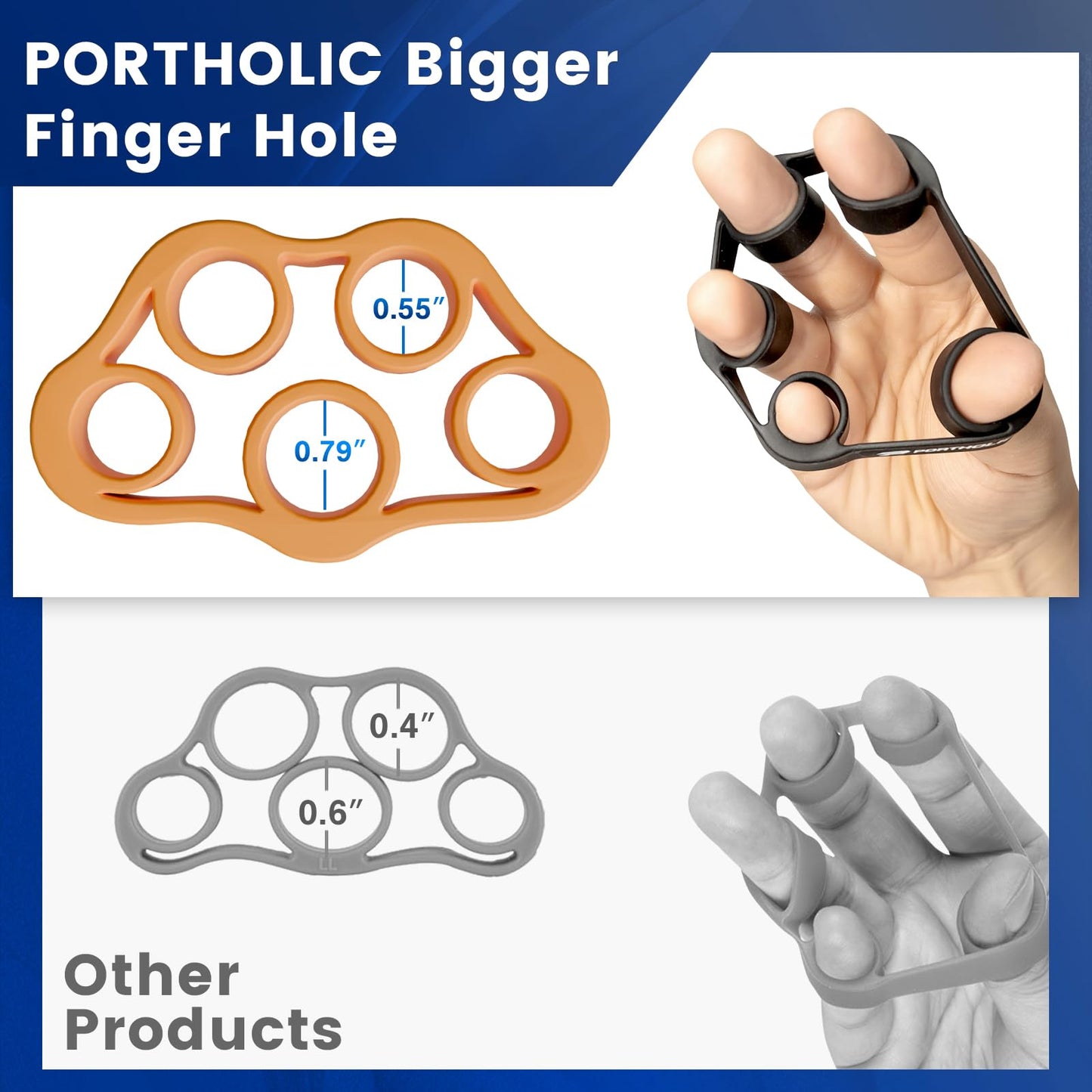 4 Pack Hand Exerciser Grip Strengthener, Finger Stretcher Hand Grip Resistance Bands Hand Strengthener Hand Strengthening Forearm Exerciser for Arthritis（Color)