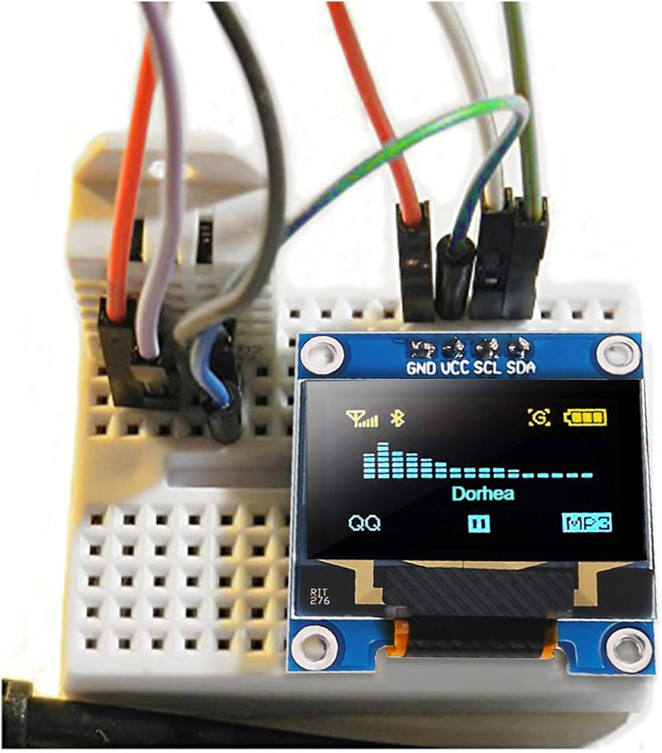 DORHEA 0.96 Inch 128x64 SSD1306 I2C OLED Display Module Pixel IIC Screen Compatible with Arduino Raspberry Pi Blue
