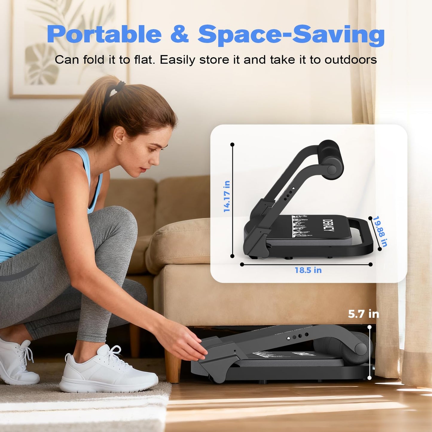 DERACY Sit Up Exercise Equipment, Adjustable Ab Machine, Multi-Functional Sit Up Machine, Ab Workout Equipment, Ab Trainer Machine for Women Men (Black Gray)