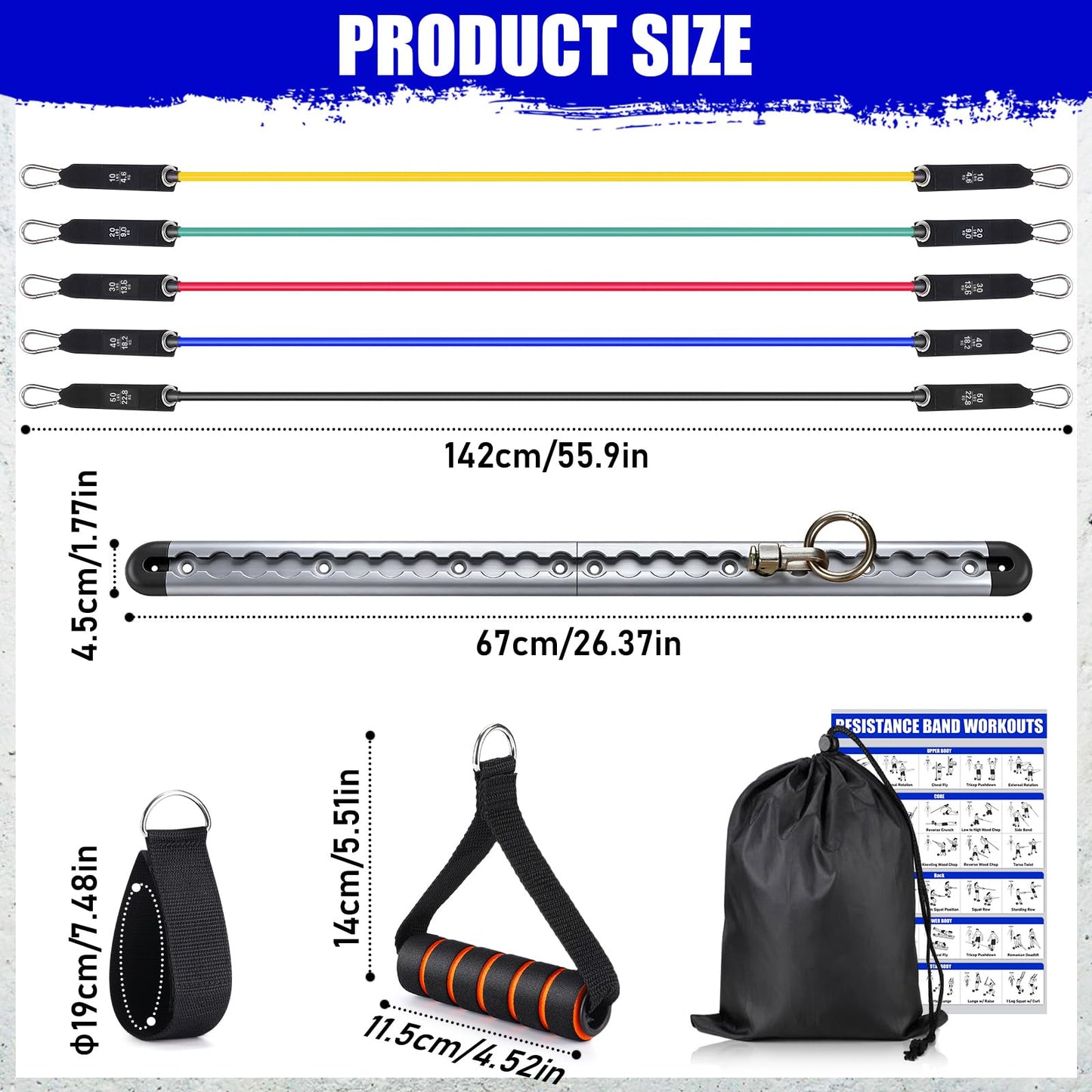 TOBWOLF Resistance Band Wall Mount System, Sturdy Resistance Bands Wall Anchor, Space Saving Home Gym Solution for Strength Training, Wall Mount Workout Anchors Multi-Purpose for Complete Full Body
