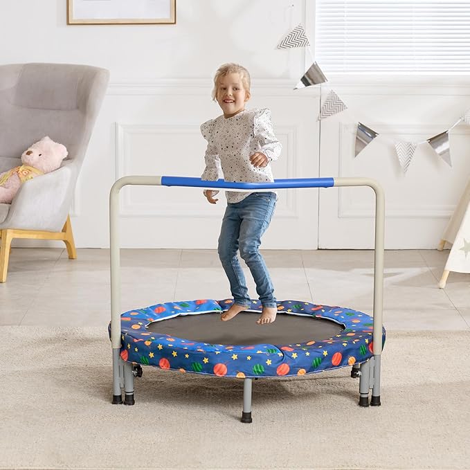 VEVOR 3FT Trampoline 36" Indoor/Outdoor for Toddlers, Foldable Mini Baby With Foam Handle, Recreational Birthday Gift