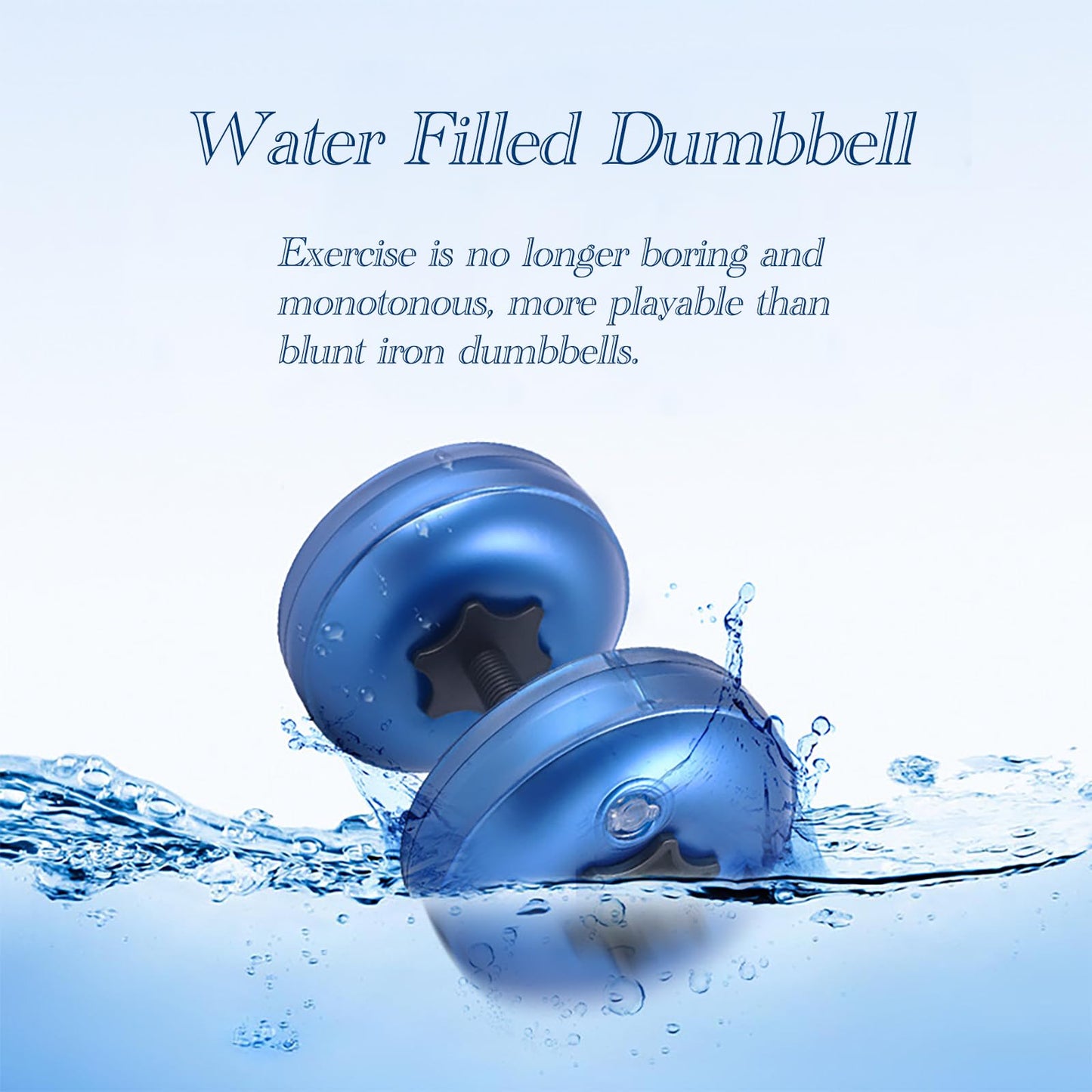 Water Filled Dumbbells Set, Water Filled Weights 2Pcs/Set, Portable Travel Weights, Shaping and Body Building, Strength Training, 8-10kg Portable PVC Travel Dumbbells