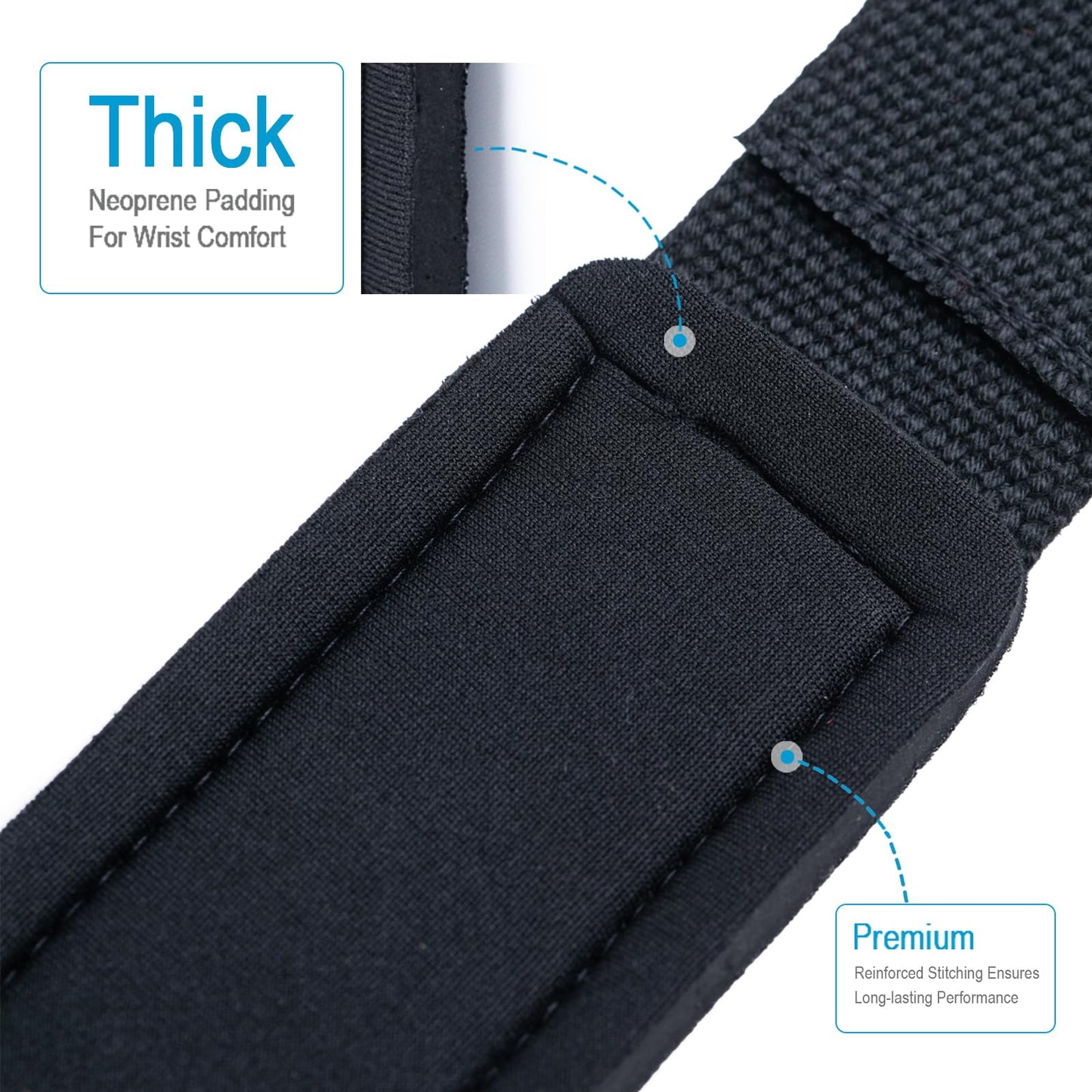 GSFOVOP Lifting Wrist Straps for Weightlifting, Deadlifts, Strength Training, Gym Workout, Soft Cotton Wrist Wraps with Neoprene-Padded Support, Premium Strap for Men & Women