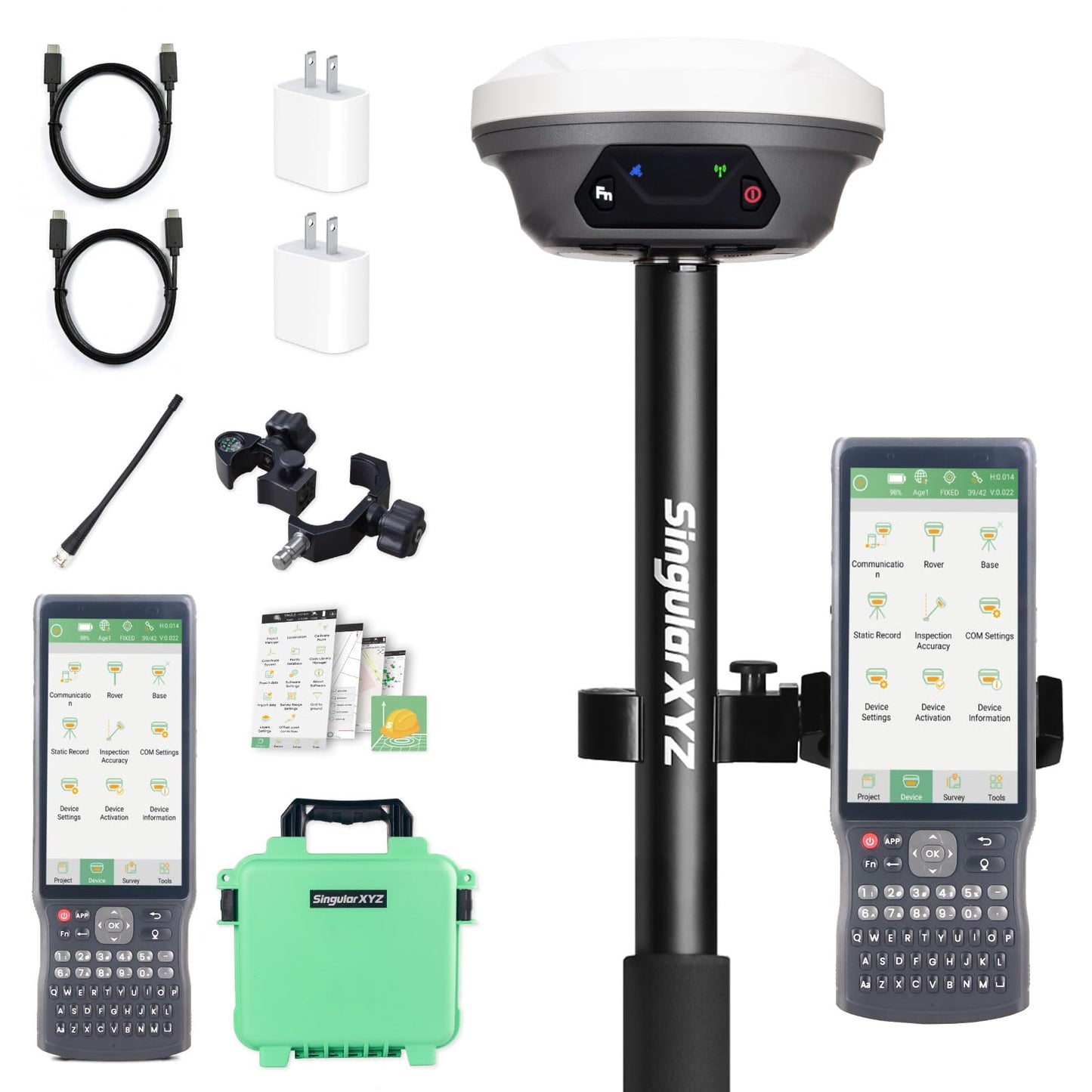 E1 GNSS IMU RTK GPS Surveying Equipment Rover Receiver Rtk Gnss Handheld Collector and Survey Software, 1408 Channels, 1cm Accuracy, 5km Distance