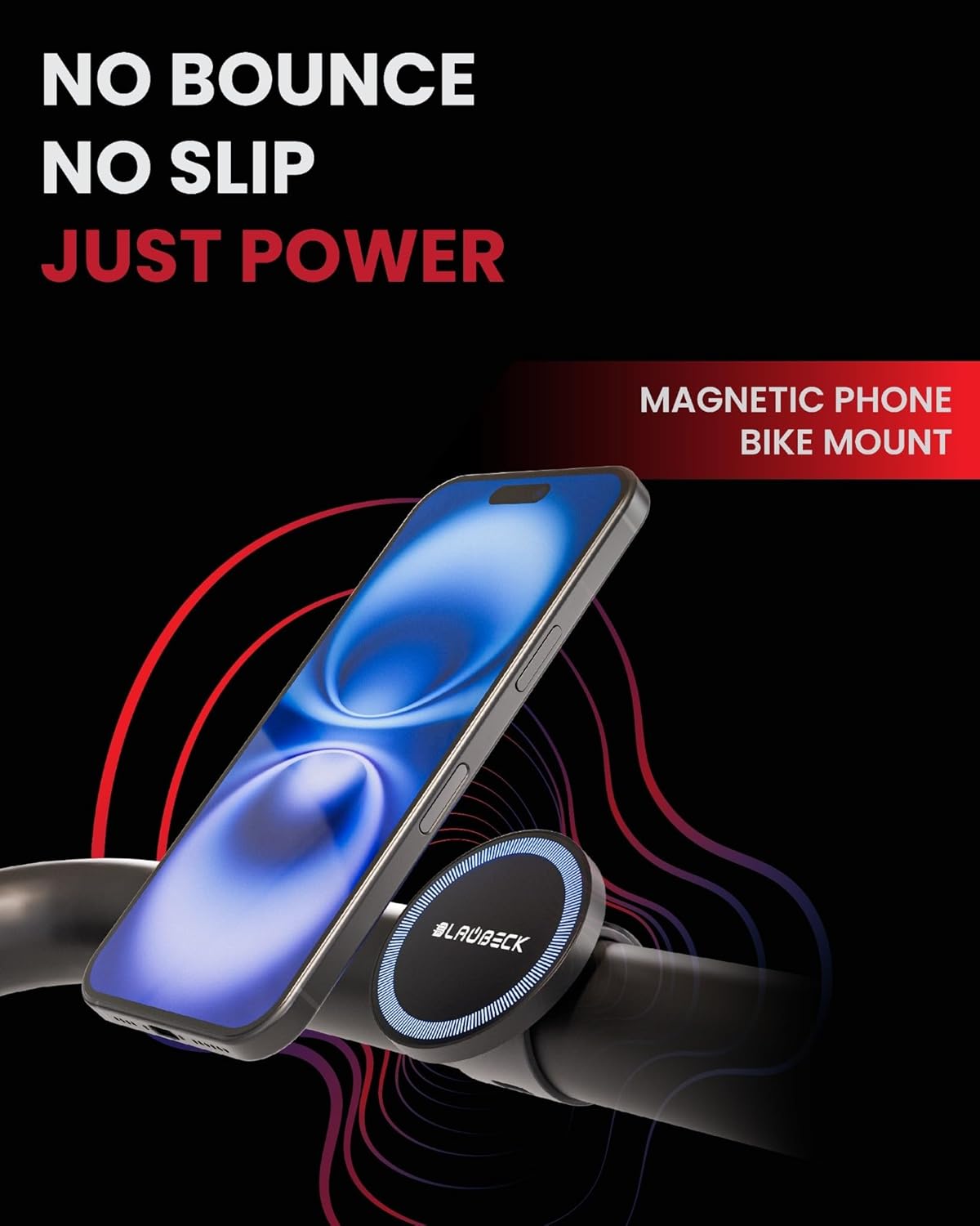 BLAUBECK Bike Mount Stroller Phone Holder for MagSafe - Universal Magnetic Phone Mount for Stroller, Treadmill, Golf
