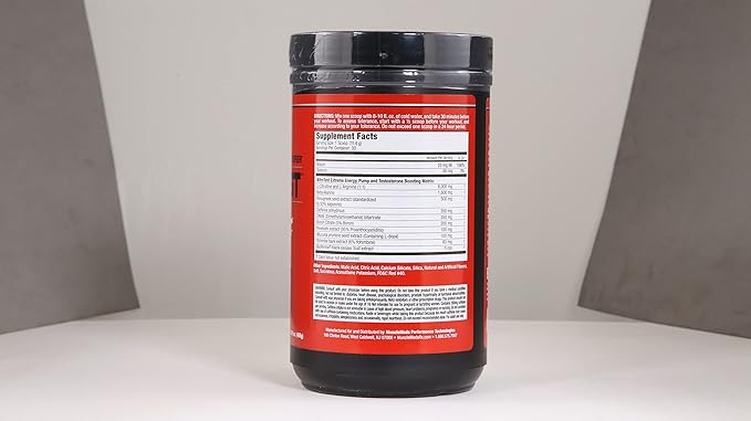MuscleMeds Nitrotest Pre-Workout Supplement Drink, Boost Nitric Oxide, Testosterone, Watermelon, 30 Servings, 1.03 Pound, 1 Count