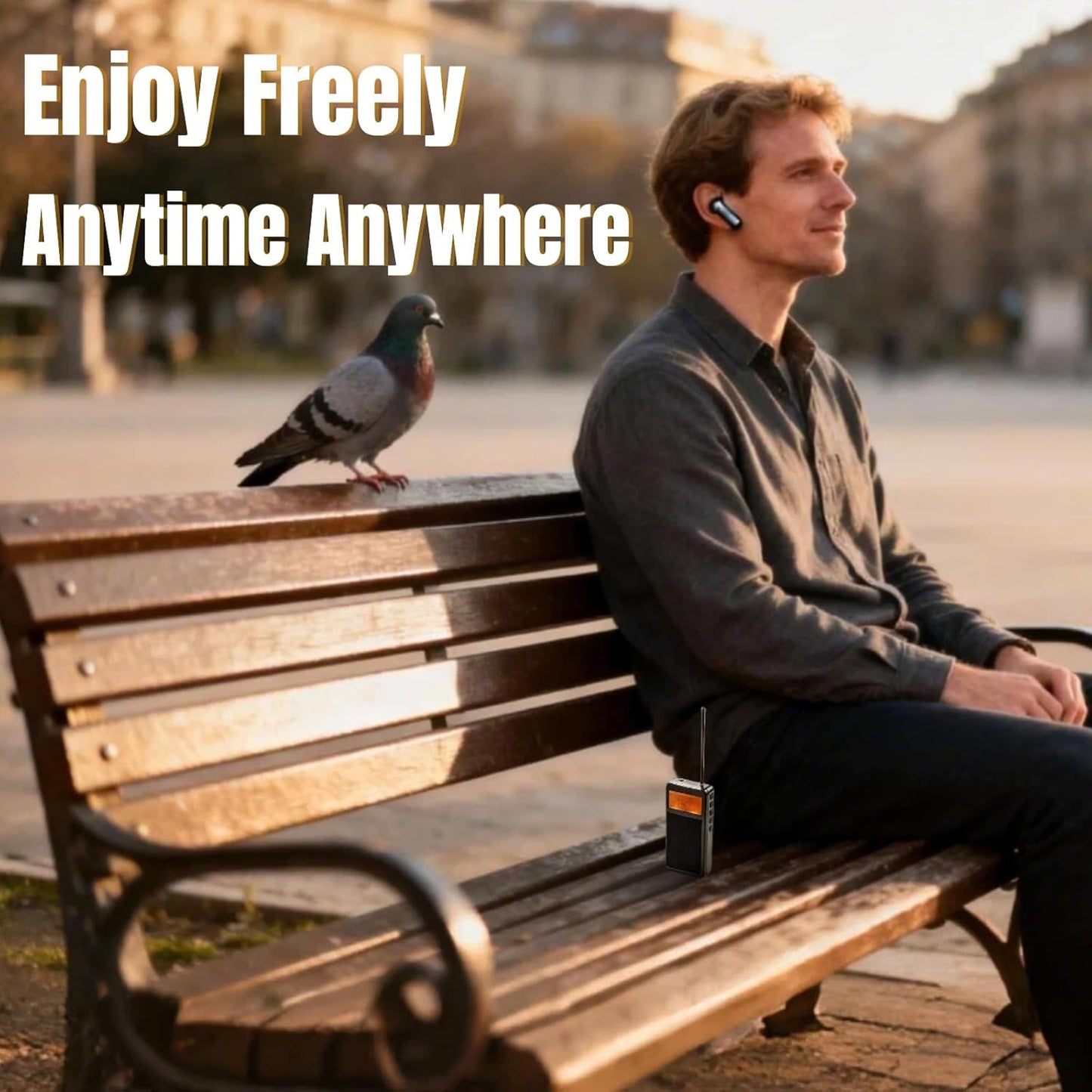 Raddy RF205 MP3 FM Radio with Bluetooth Headphone Output, Portable Pocket Mini Radio FM-to-Bluetooth, Dual-Mode BT