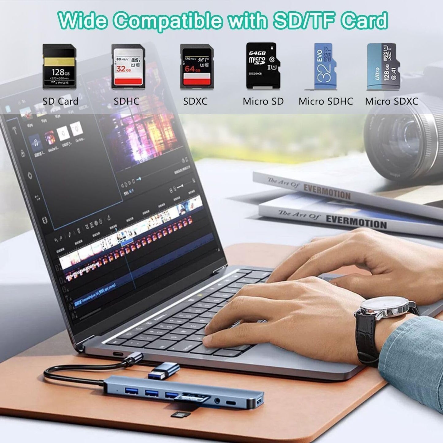 MiaoYfei 8 1 3.0 4 1 USB C Hub Upgrade in USB Splitter Port Extender for Laptop, USB Hub USB Adapter&USB C Splitter USB