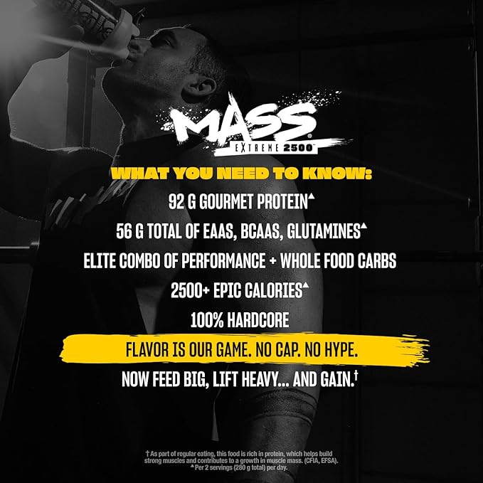 Mutant Mass Extreme Gainer ??Whey Protein Powder ??Build Muscle Size and Strength ??High Density Clean Calories (Cookies and Cream, 6 lbs)