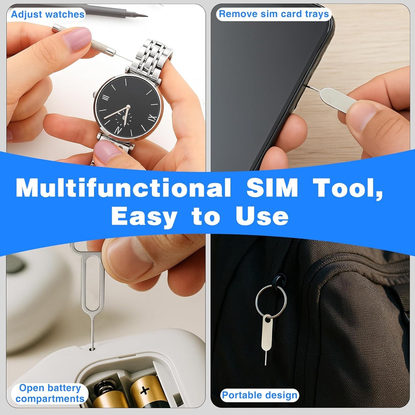 Ceemiaa 32-Piece Set SIM Card Ejector Tool Universal Tray Removal Pins for iPhone,& Watch Link Repair