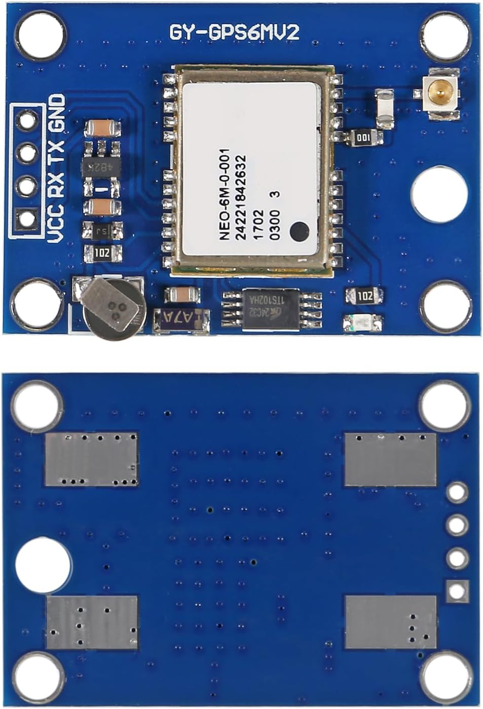 AITRIP 2PCS GY-NEO6MV2 NEO-6M 3V-5V 2.5 GPS Flight Controller Module with Super Strong Ceramic Antenna EEPROM APM