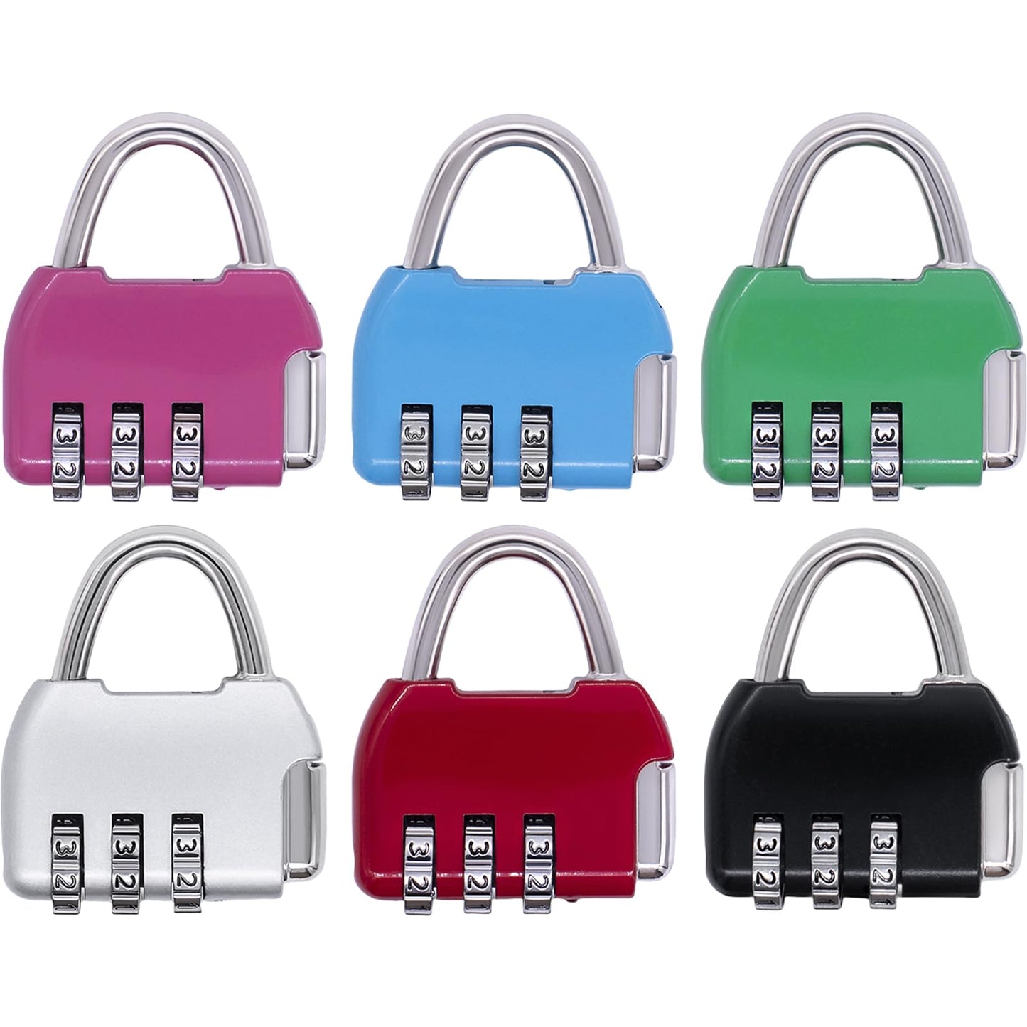 QIEIEI Digit Combination Coded Padlock,Small Padlock for Backpacks and Suitcases Luggage Lock Portable Security for Women Men Outdoor