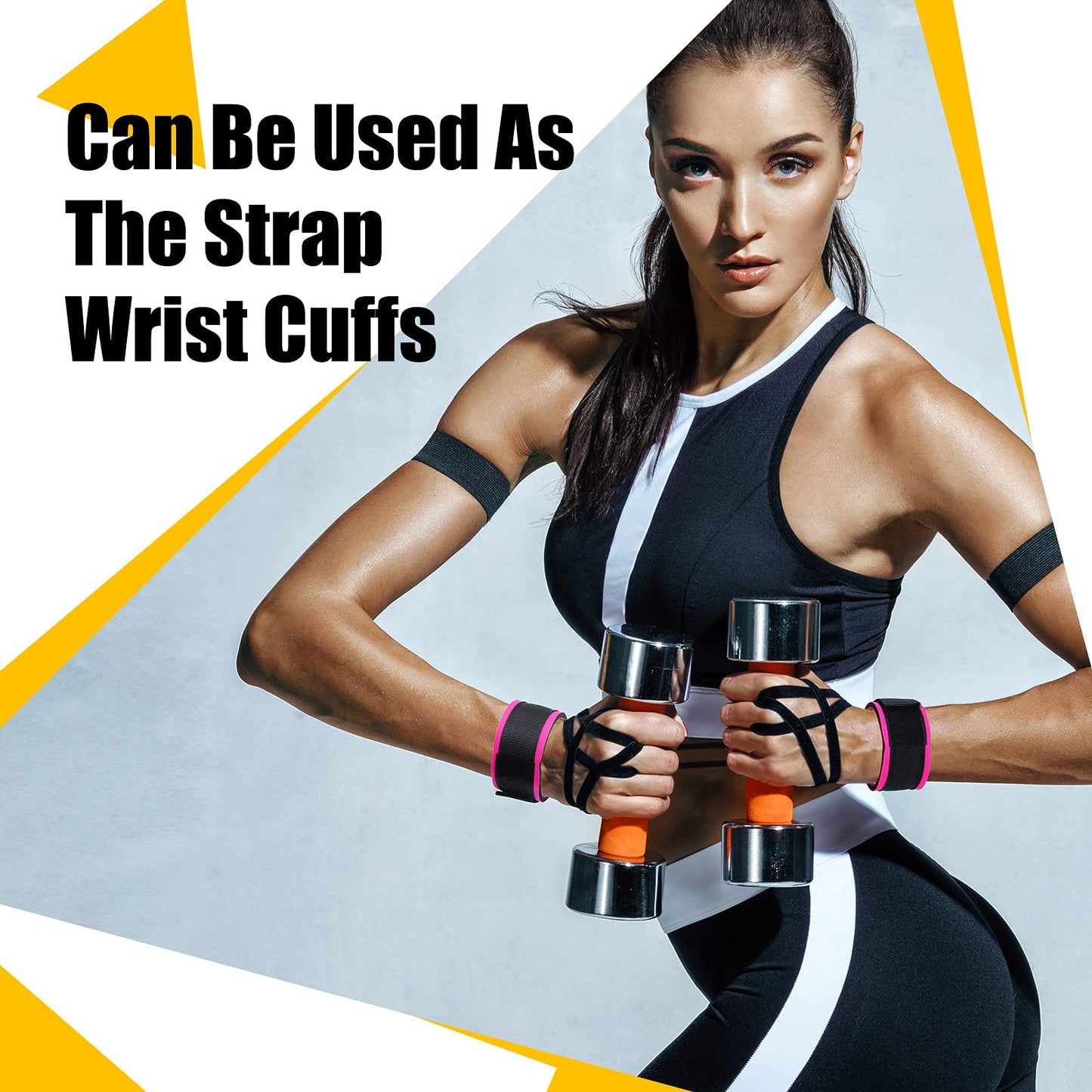 Kasyat 4 Pieces Ankle Wrist Straps Adjustable Padded Ankle Cuffs Soft Cable Machines Straps Exercise Cuff Attachments Ankle Cable Attachments Bands for Gym Arms Legs Exercise Men Women
