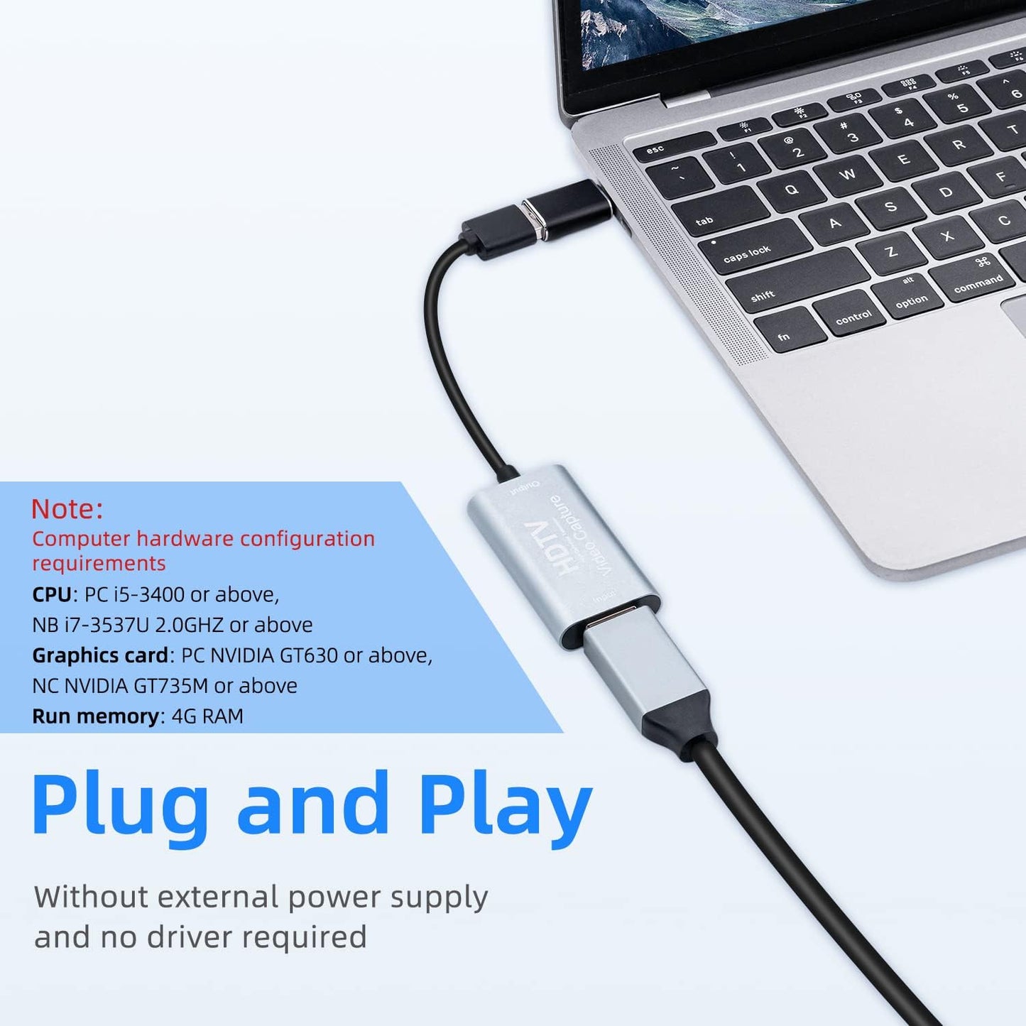 Mcbazel 4K 1080p 60fps 3.0 OBS/PS5/Switch/PC/Mac HDMI Video Capture Card USB C, Video Capture Device for Live