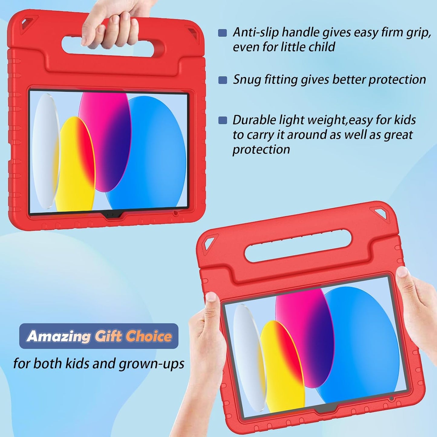 LTROP 11th (A16) 2025/ 10th (10.9-inch, 2022) 11th/ 10th Kids Case for New iPad Generation Generation with Screen