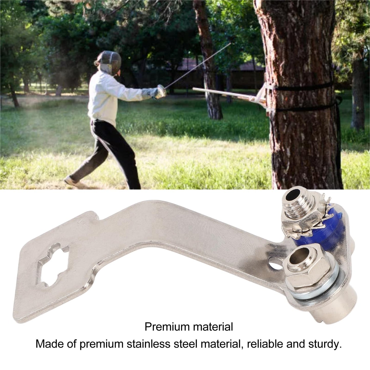 Alomejor Fencing Socket, Premium Stainless Steel Foil Sword Bracket for Training and Competition, with Safe Stable Support for Fencing Enthusiasts and Professionals