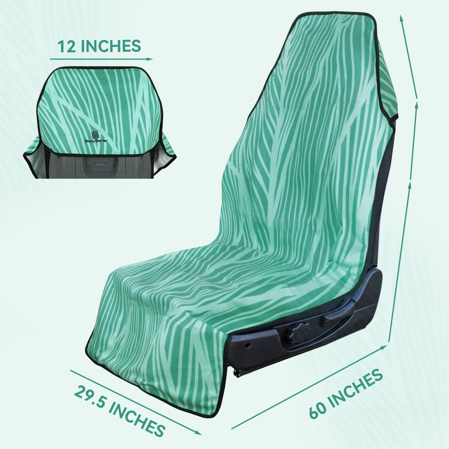 Holoholo Life Booty Barrier 4.0 Waterproof Car Seat Cover for Sweat – Post-Workout Seat Protector for Runners, Gym, Beach & Sports – Washable, Eco-Friendly (Recycled Fabric)