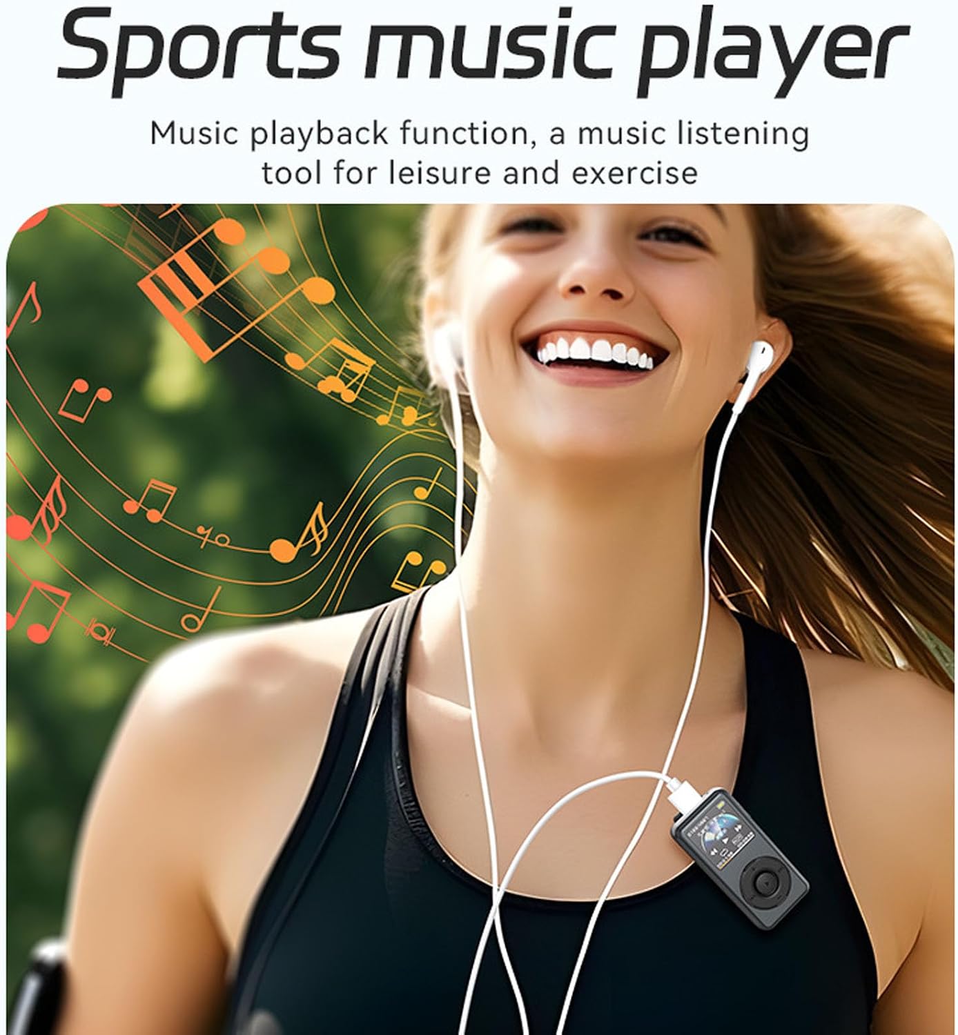 XUMIUZIY MP3 1536Kbps 5 (16GB) Player, Music Player Digital Audio Player with Noise Reduction HD Lossless Recording