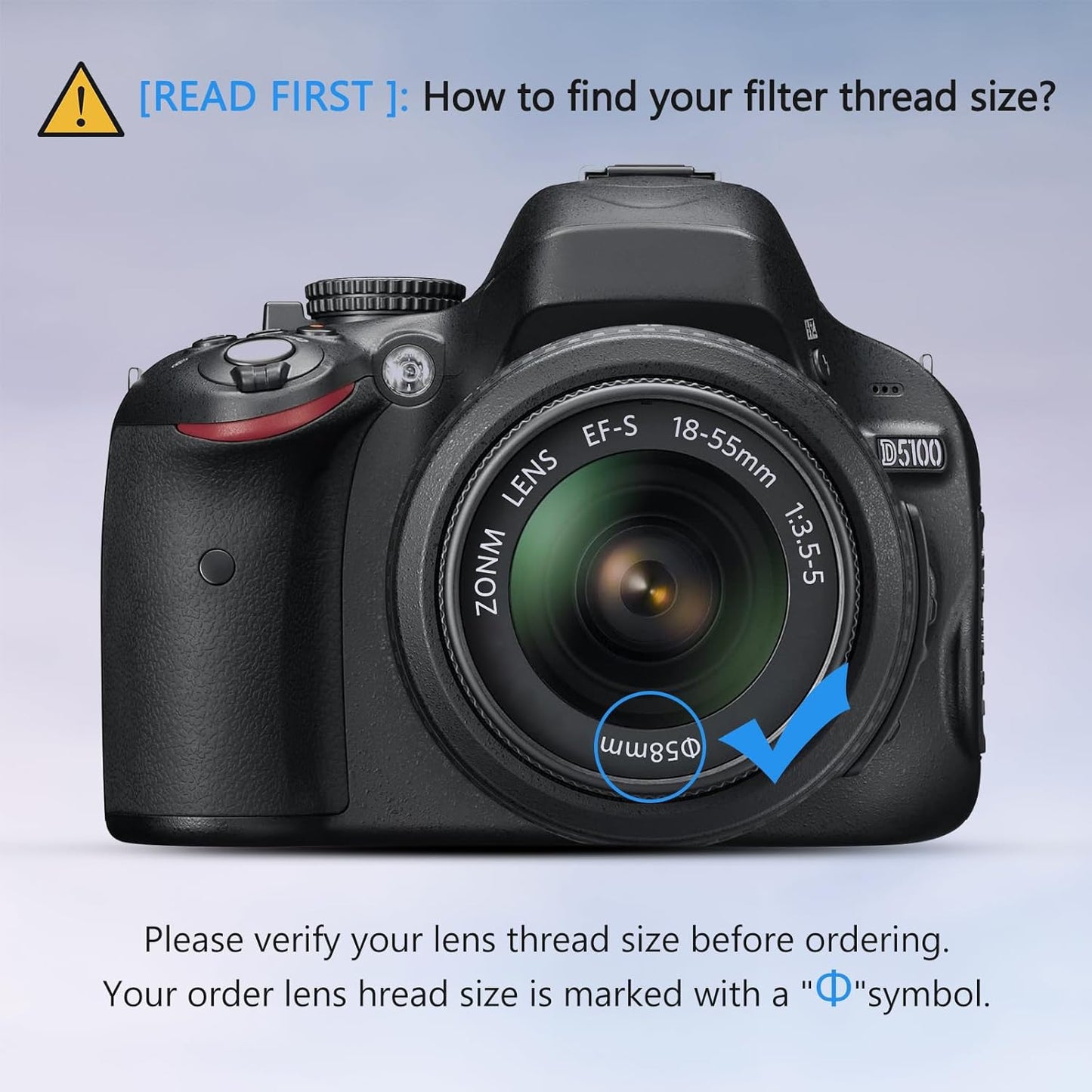 ARTCISE ND2-400 (82mm) Variable ND Filter HD Optical Glass, Anti-Glare, Ultra-Thin Frame, Precision Threads, Adjustable