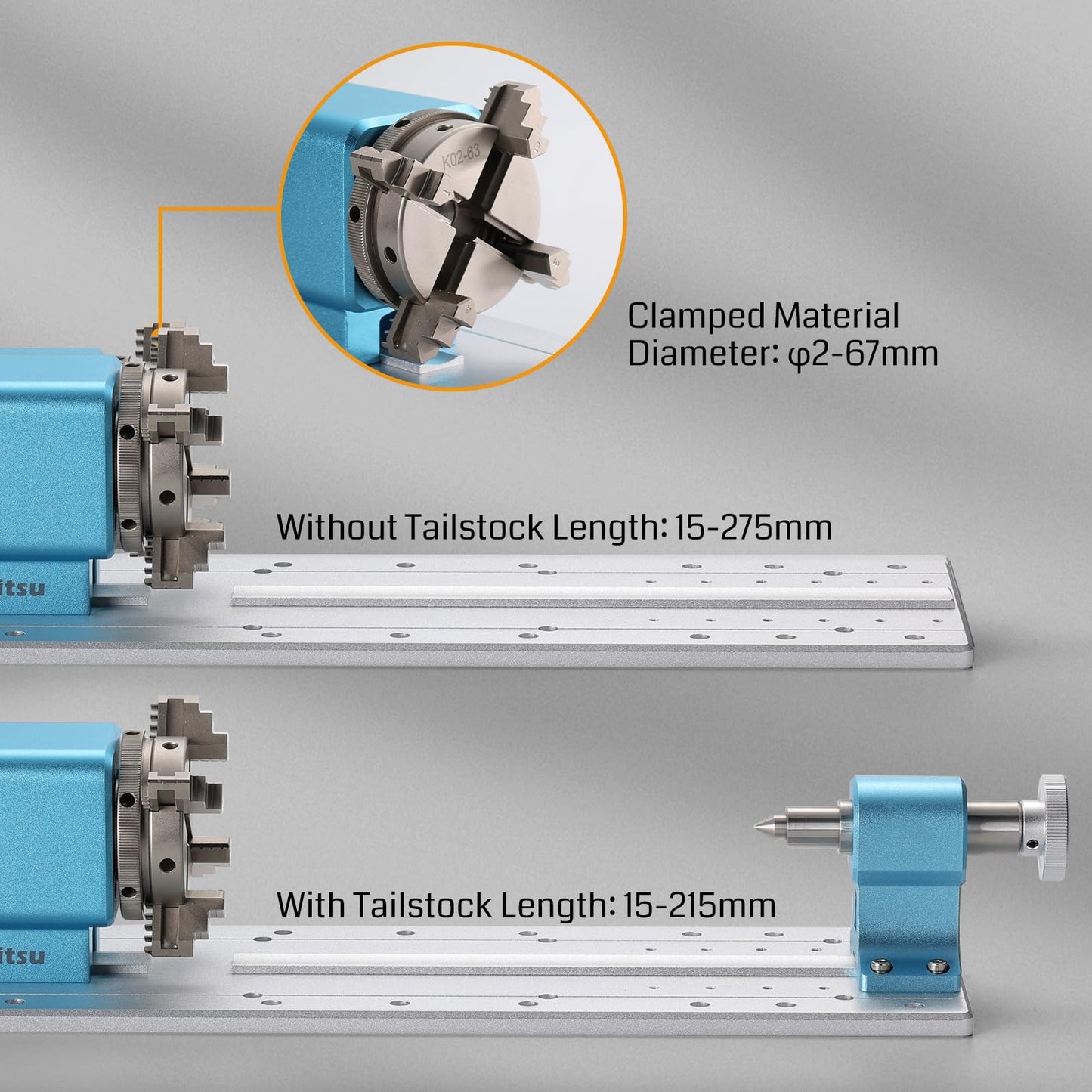 Genmitsu PROVerXL 2X2 CNC Router Machine for Woodworking + Rotary Module Kit,10:1 Speed Reducer, Clamped Range 15-275mm