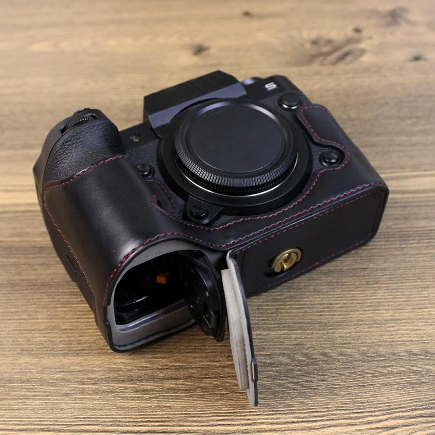 Rieibi X-H2S/ X-H2 XH2S/ XH2 Case - Quality PU Leather Half Case for Fujifilm Mirrorless Digital Camera - Black