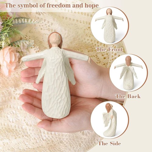 Freedom Angel Figurines - Resin Sculpted Angel Statue | Meaningful Retirement Gift for Women