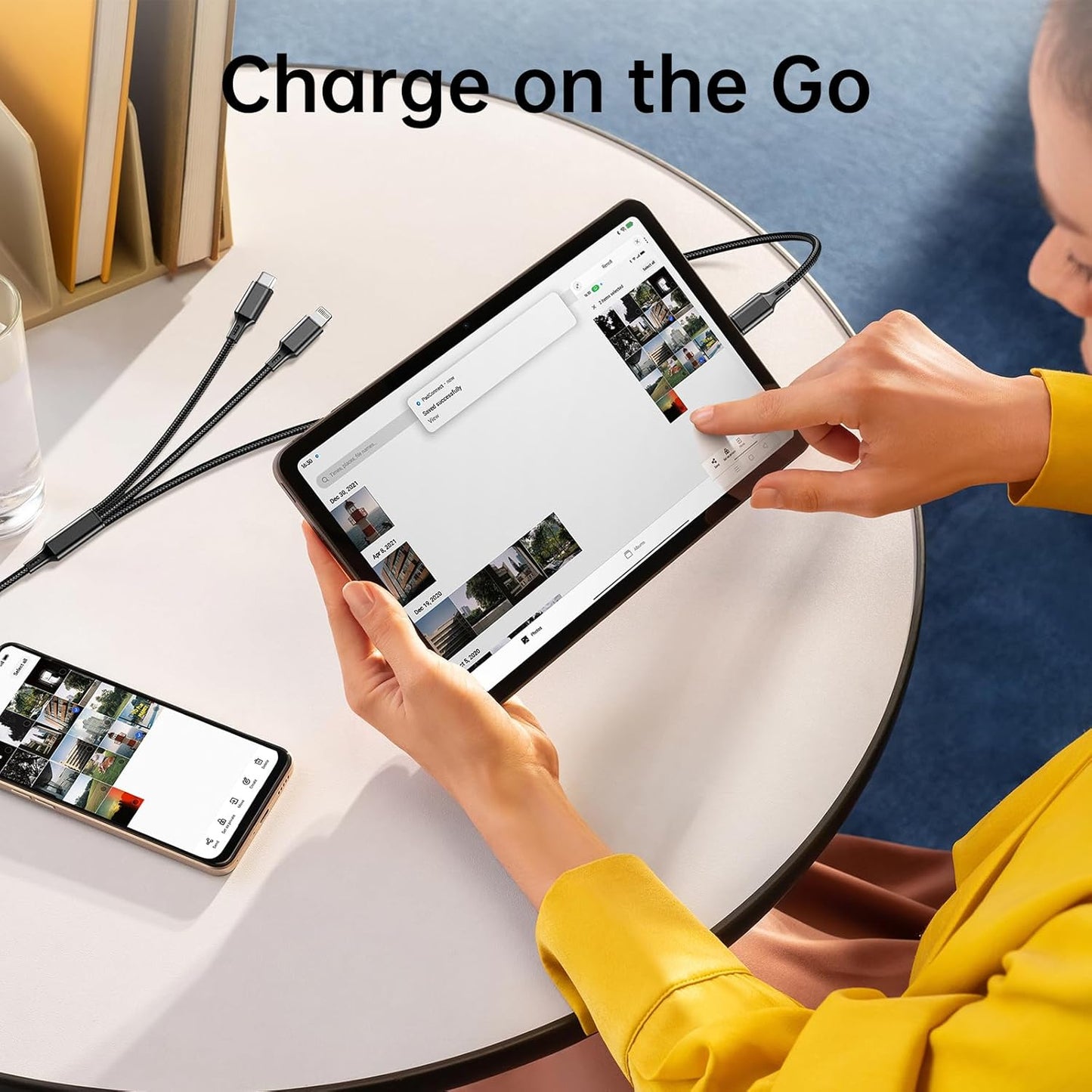 4ft 2Pack 3 1 Multi Charging Cable, Multi Phone Charger Cable Braided Universal in Charging Cord Extra Long Multiple