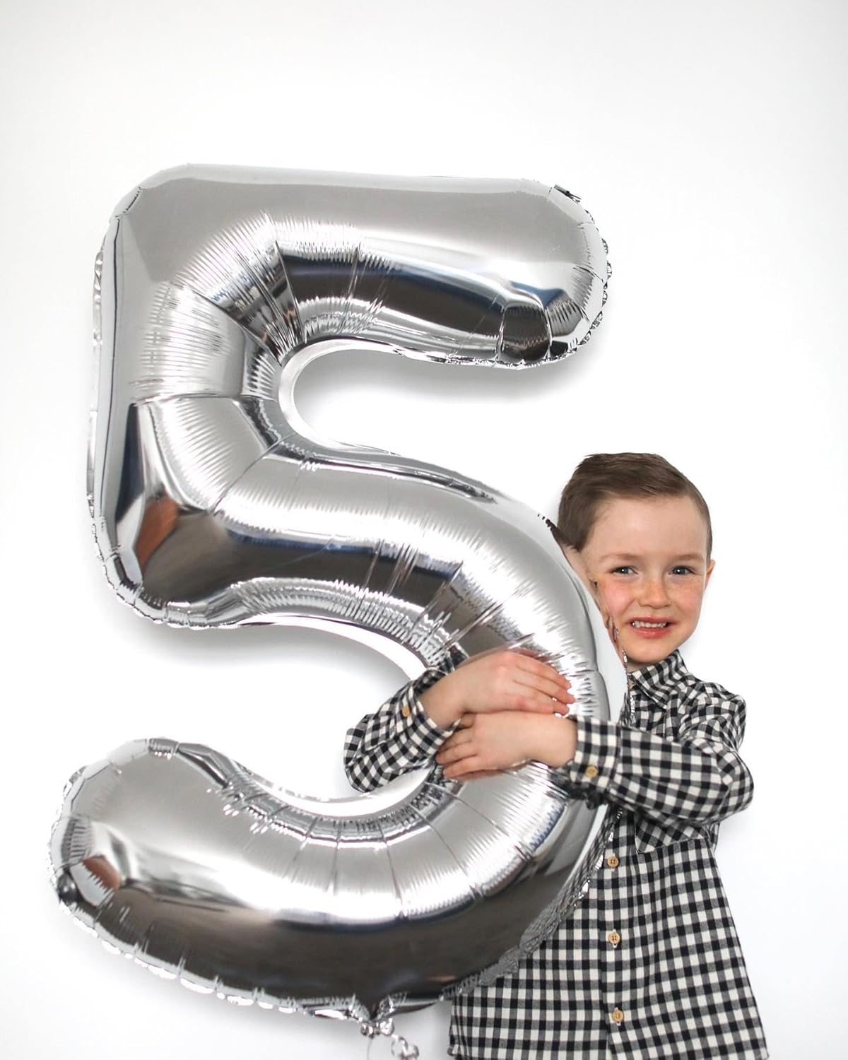Number 15 Balloon by Silver | 40-Inch Silver Birthday Decoration for 15th Birthday Party