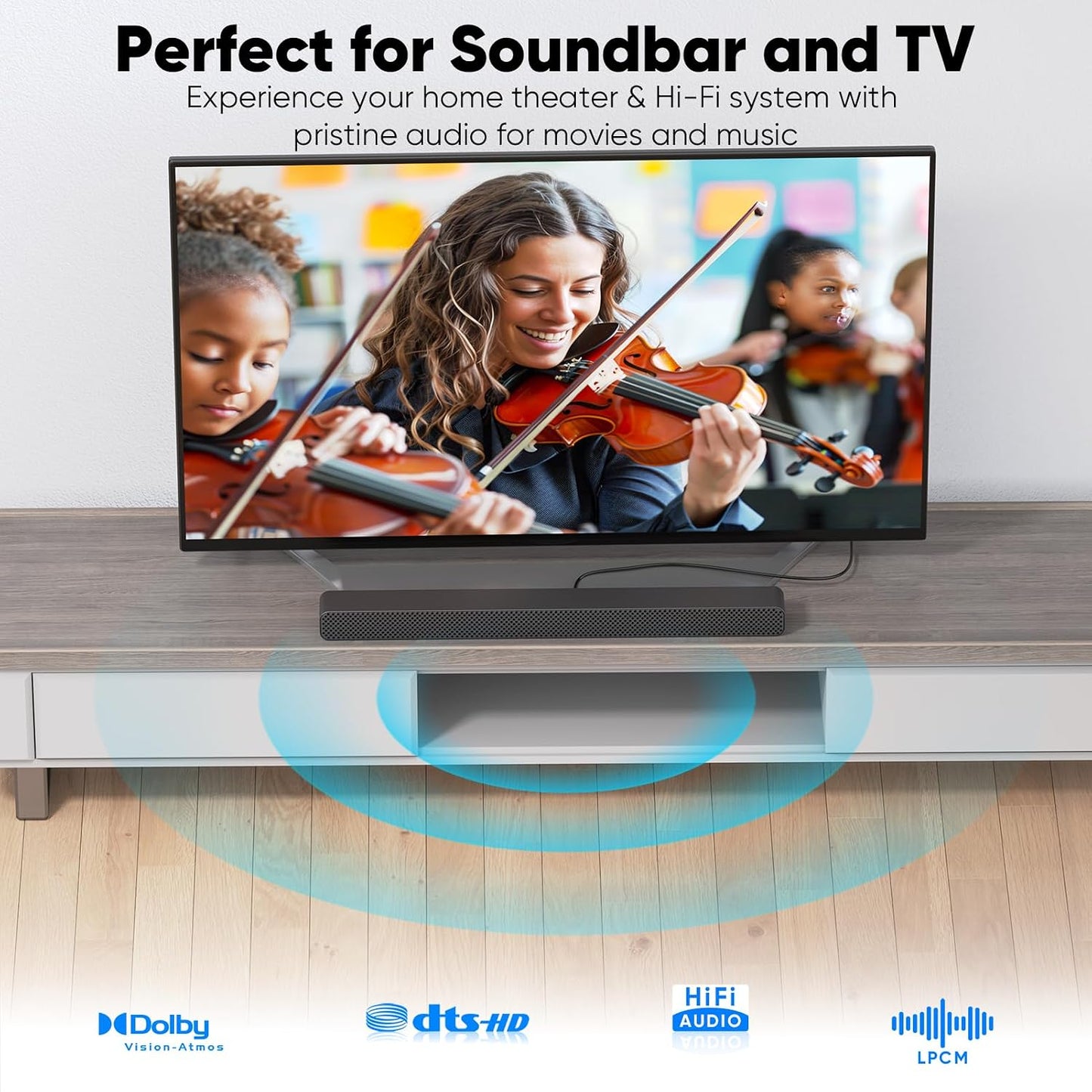 3 PS4 Digital Optical Audio Cable Feet, Spdif Fiber Optic Short Cord, Toslink for Soundbar TV Xbox Home Cinema