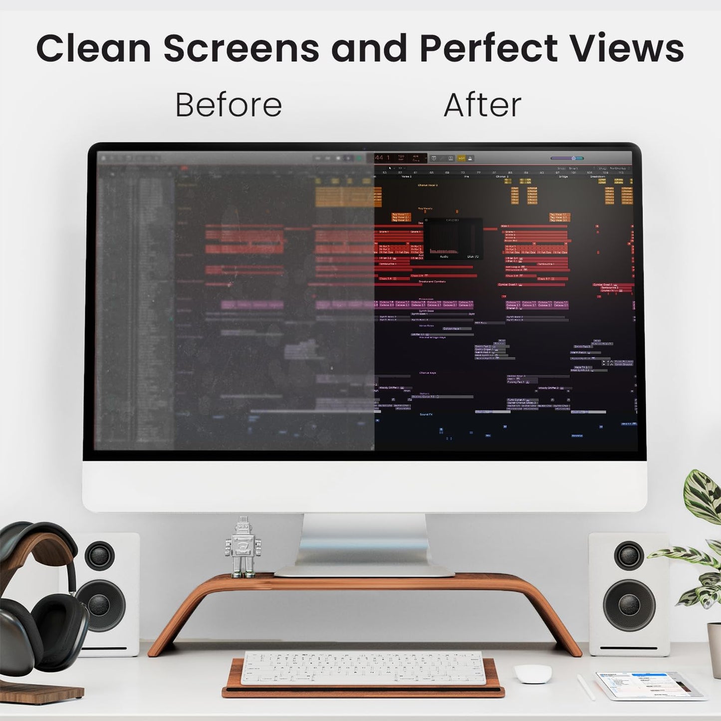 EVEO 2 (2oz) Screen Cleaner Spray and Wipe - TV screen cleaner spray and Microfiber cloths, Computer Screen Cleaner, TV
