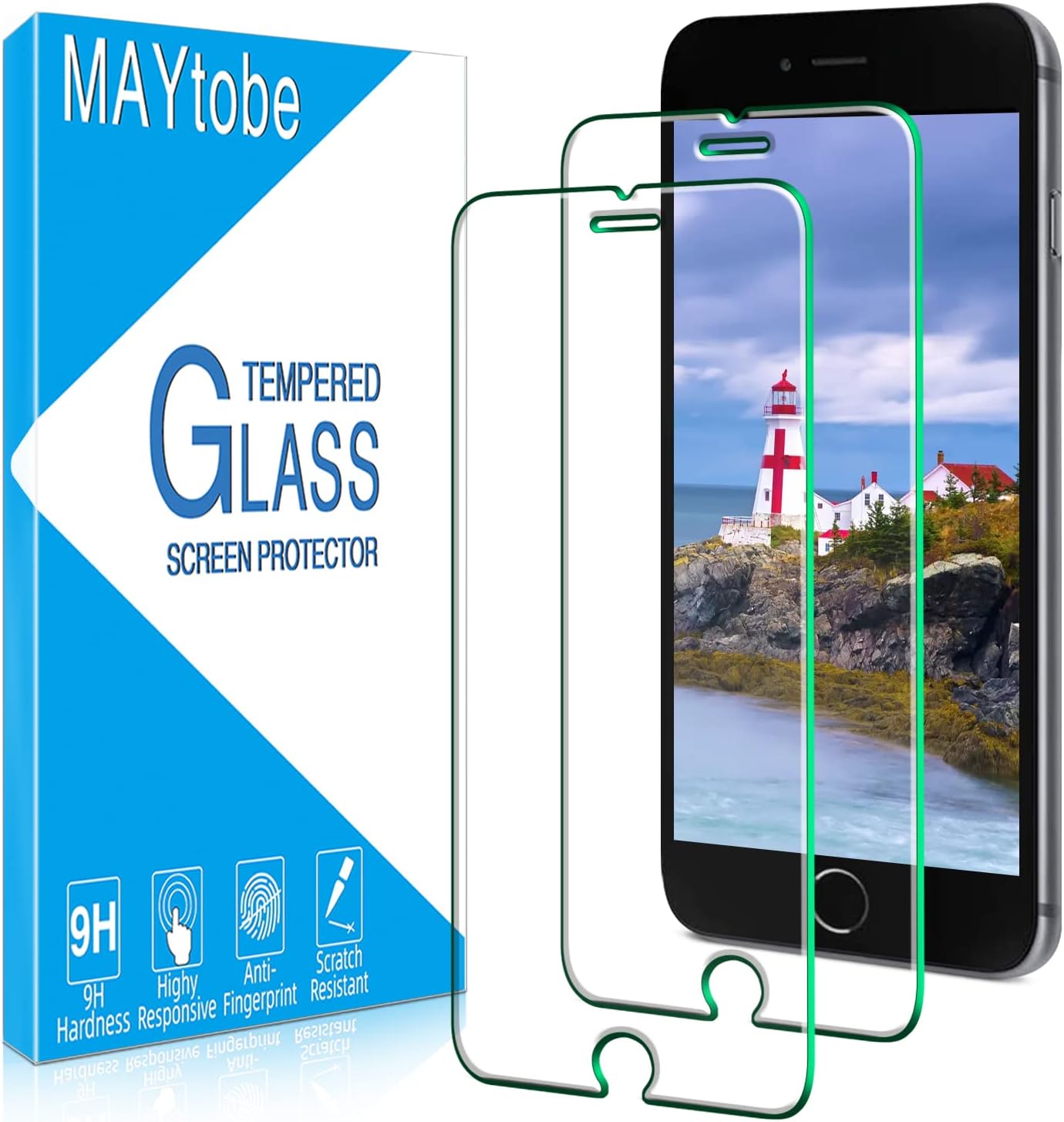 [2 Pack 3, 2022, 2, 2020 MAYtobe Tempered Glass Designed For iPhone SE SE iPhone SE SE Screen Protector, Anti-Scratch