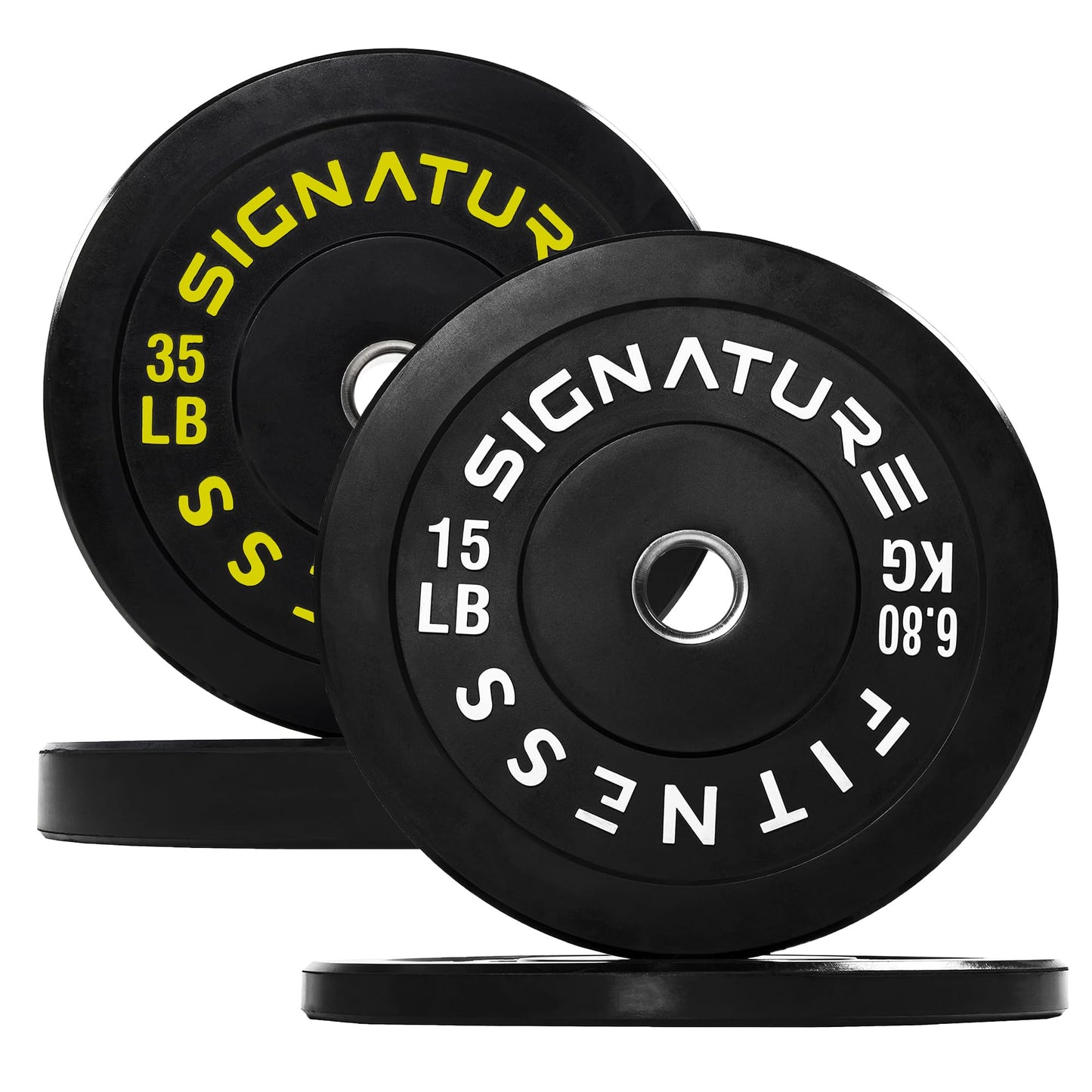 Fitvids Olympic Bumper Plates Set, 2" Weight Plates for Strength Training & Weightlifting, 100LB Set (15LB, 35LB), Multiple Packages