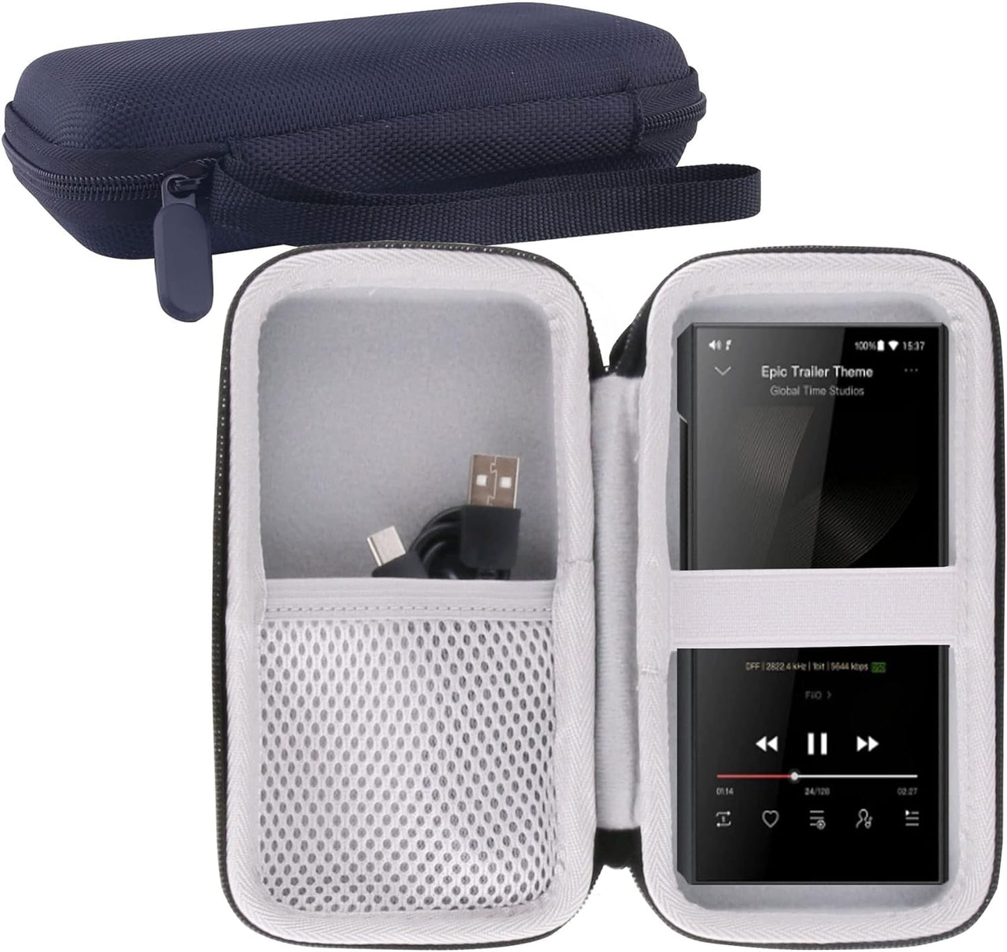 M11Plus/FiiO M11S/FiiO M11/FiiO M5 MP3/MP4 WERJIA Hard Carrying Case Compatible with FiiO Music Player (CASE ONLY)