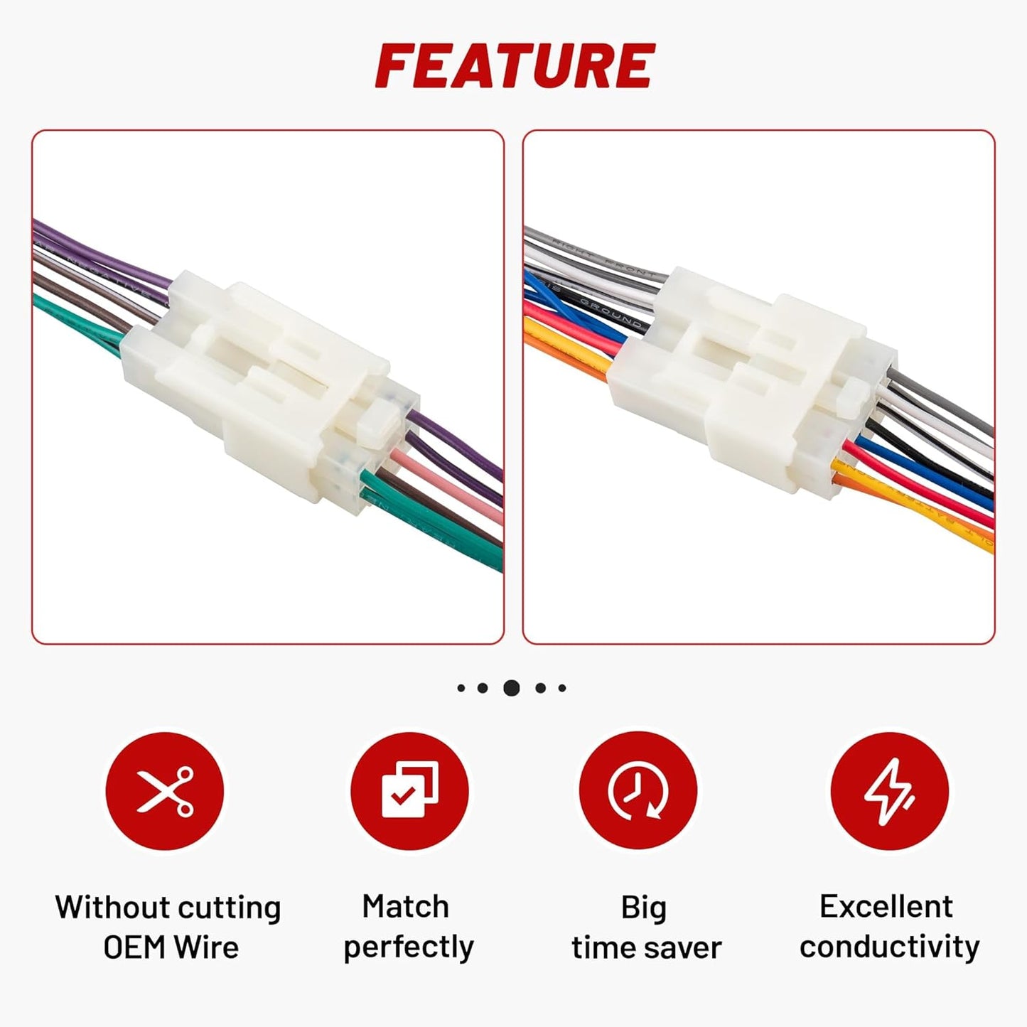 1992-2019 2010-2019 RED WOLF Stereo Harness for Toyota, Subaru Aftermarket Radio Wire Harness Female + Male Plug
