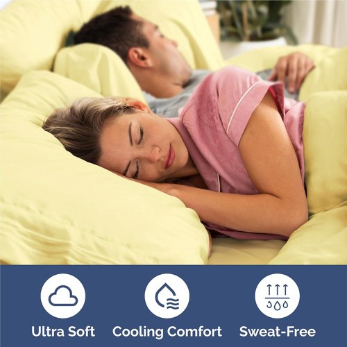 Hotel Luxury Twin XL Sheet Set by [Brand Name] - Comfy, Breathable & Cooling - Ultra-Soft, Deep Pockets - Yellow