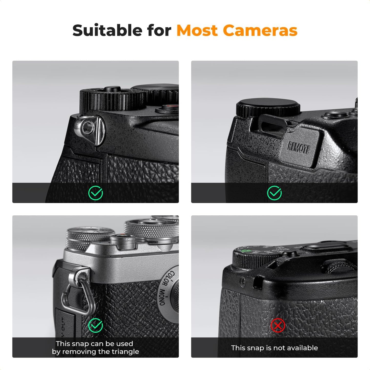 Strap,100cm K&F CONCEPT Camera Neck Nylon Rope Camera Shoulder Strap with O-ring for DSLR Camera