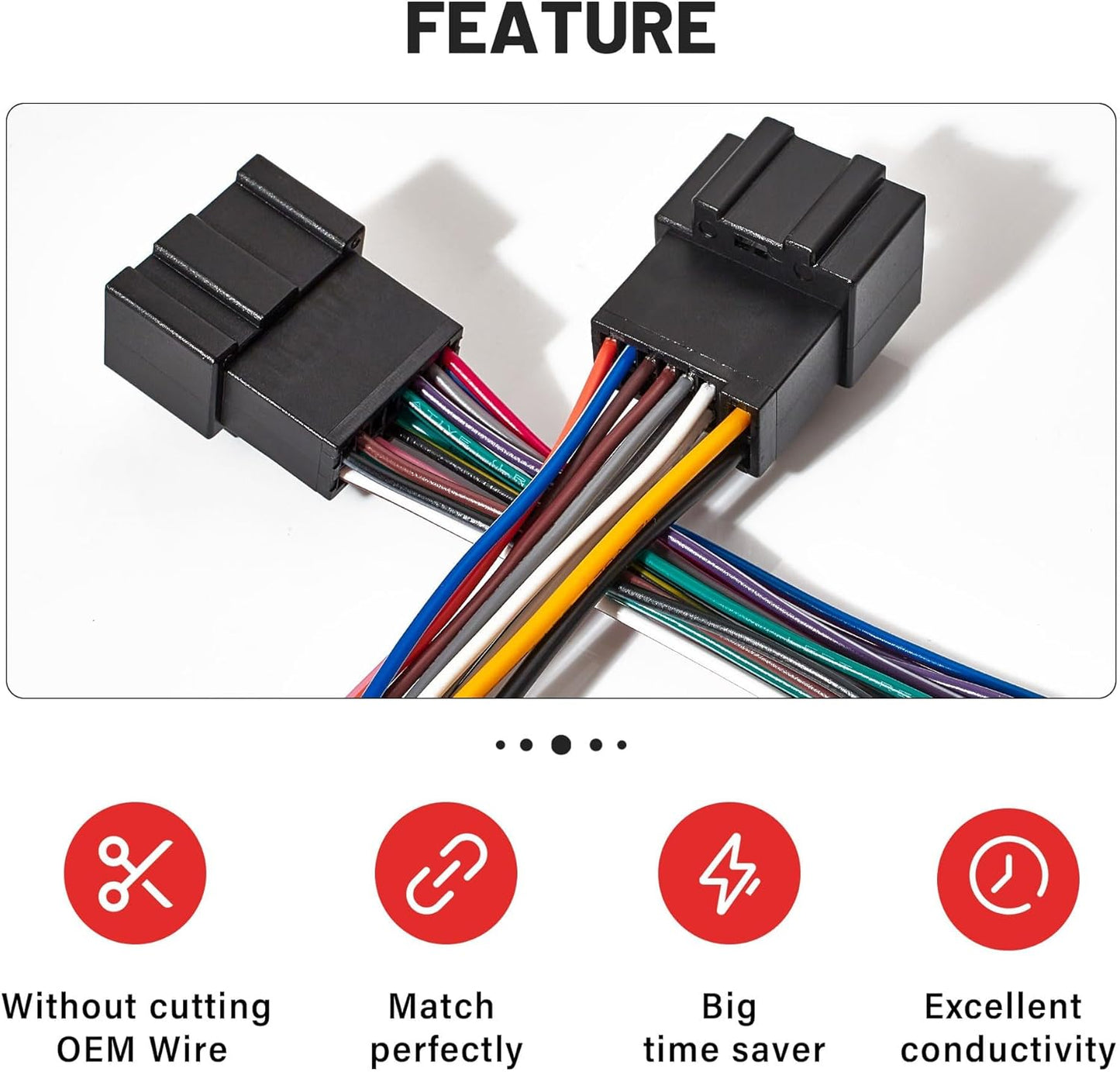 2005-2015 2007-2014 RED WOLF Car Radio Wiring Harness Fit for Chevy Silverado, GMC Enclave Yukon Savana Buick Install