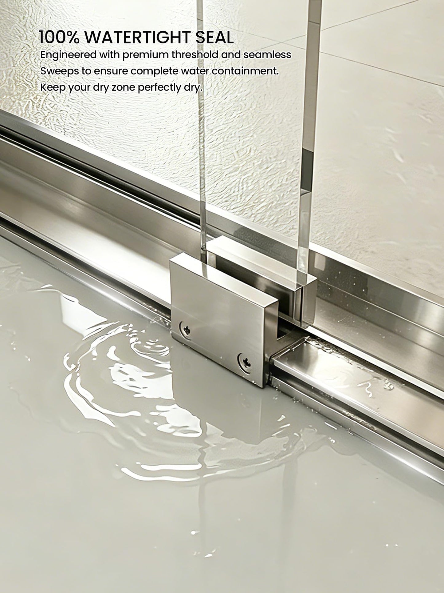 Glass Shower Door, 50-54" W x 72" H Sliding Shower Door, Aluminum Semi-Frameless & 1/4"(6mm) Clear Tempered with Explosion-Proof Film Nano Coating Shower Door Fit for Walk in Shower, Chrome Silver