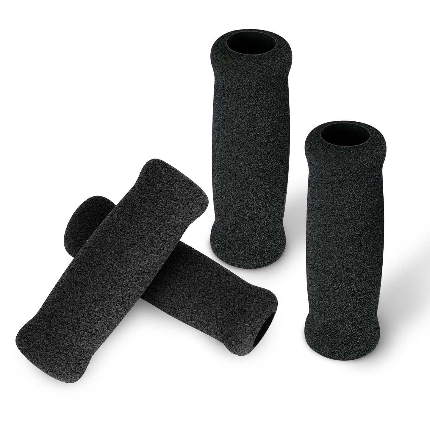 supregear 4PK Cane Grips, Foam Replacement Hand Grips for Offset and Walking Canes, Non-Slip Handle Covers for Handlebars, 4.53 x 0.8 x 0.8 in/11 x 2 x 2 cm, Black