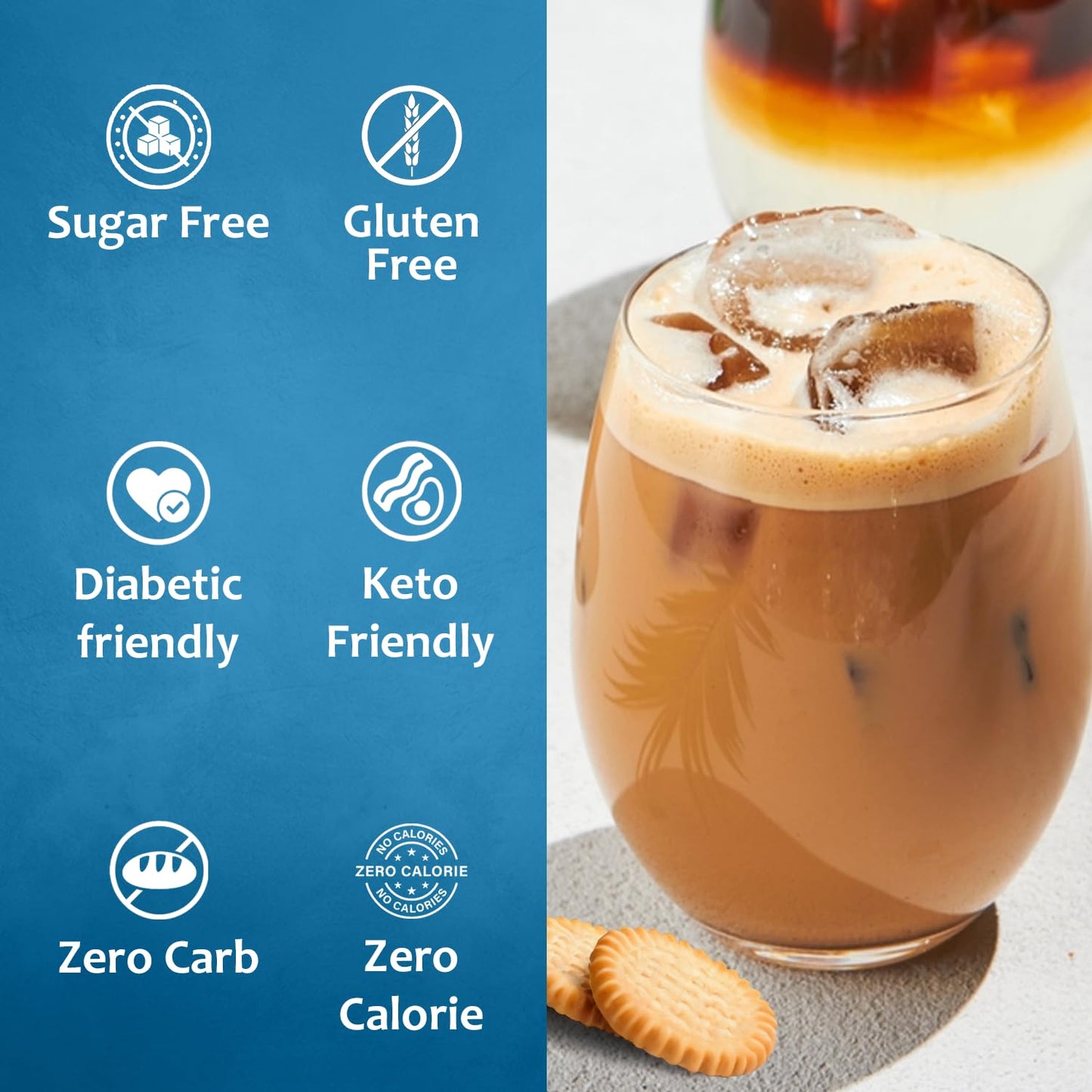 Syruvia Sugar Free Coffee Syrup - Cookie Crème Butter Flavor for Lattes & Desserts | 25.4 fl oz