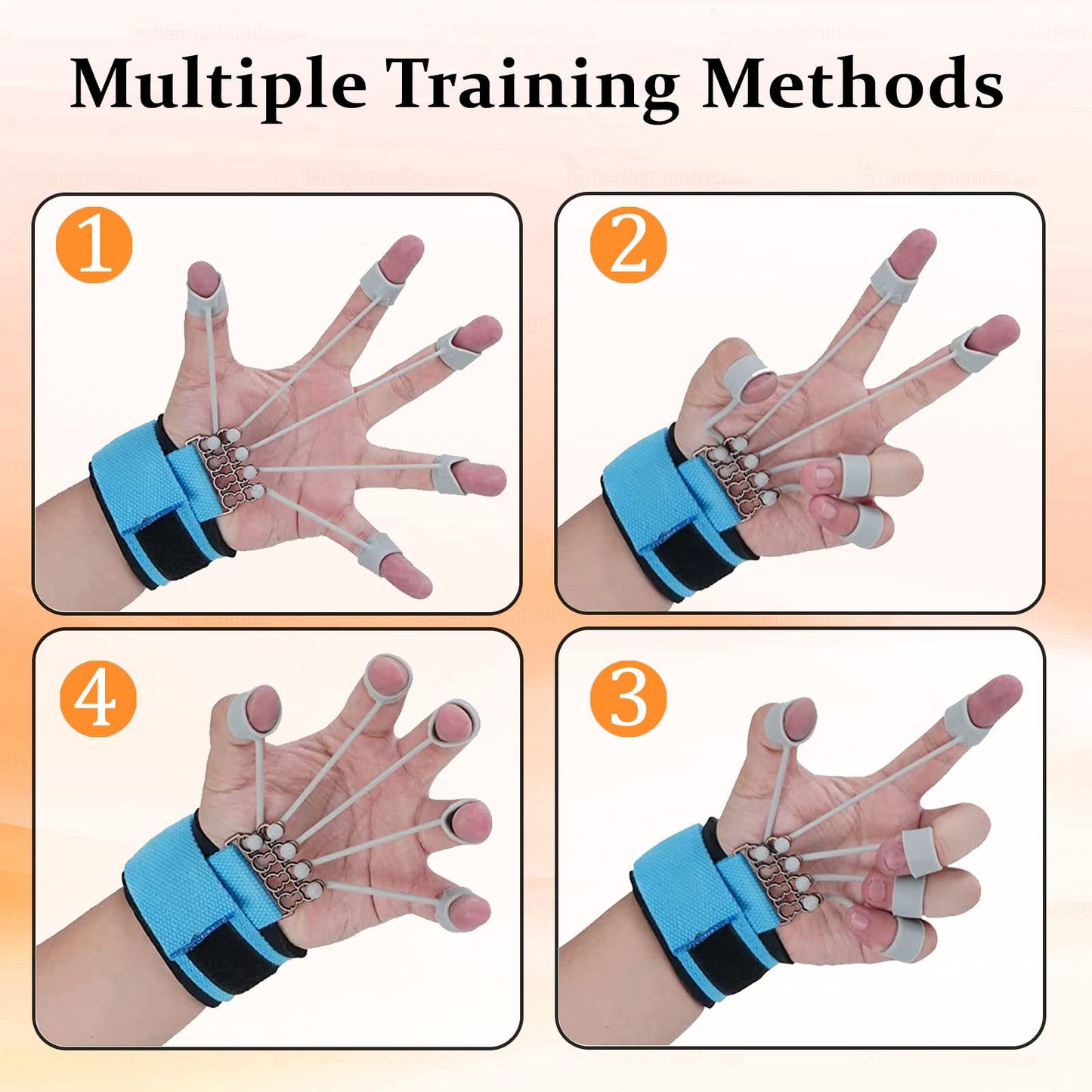 Finger Exerciser,4 Resistance Levels Finger Strengthener for Hand Therapy, Rock Climbing - Relieve Pain for Arthritis, Carpal Tunnel, Hand Strengthener and Finger Strengthener
