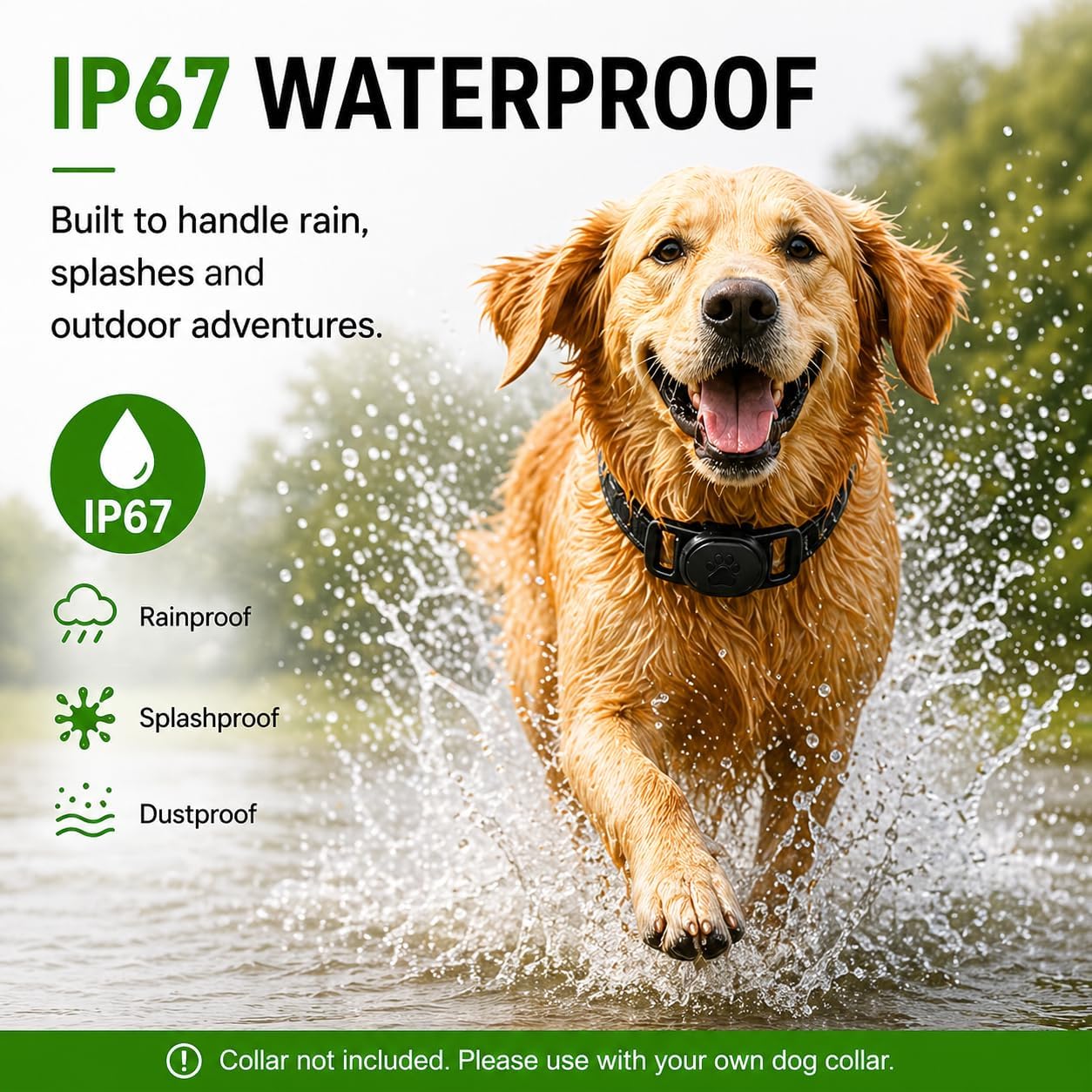 MDTZULIK GPS Collar for Dogs,Pet Tracker (Android Only) Smart tag,Waterproof Compatible with Google Find My,No Monthly