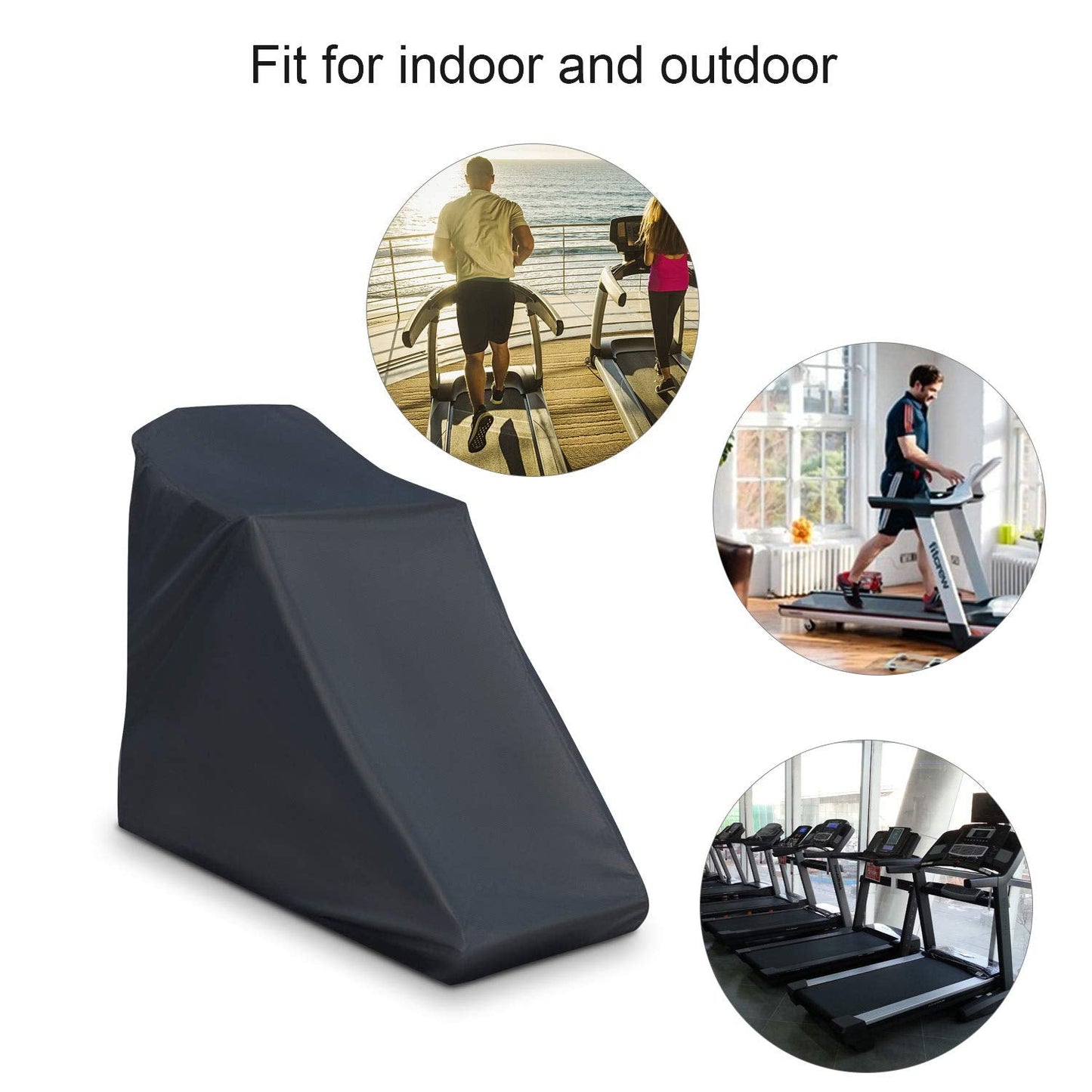 Onlyme Treadmill Cover - Waterproof Outdoor/Indoor Protective Cover, Dust Resistant (78 x 37 x 62 inch) Black